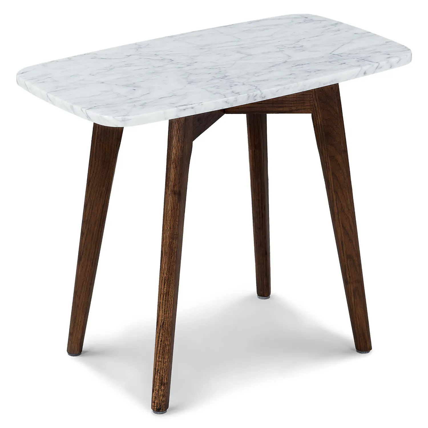 Walnut &amp; Marble Side Table - Coast Consignment - image 1
