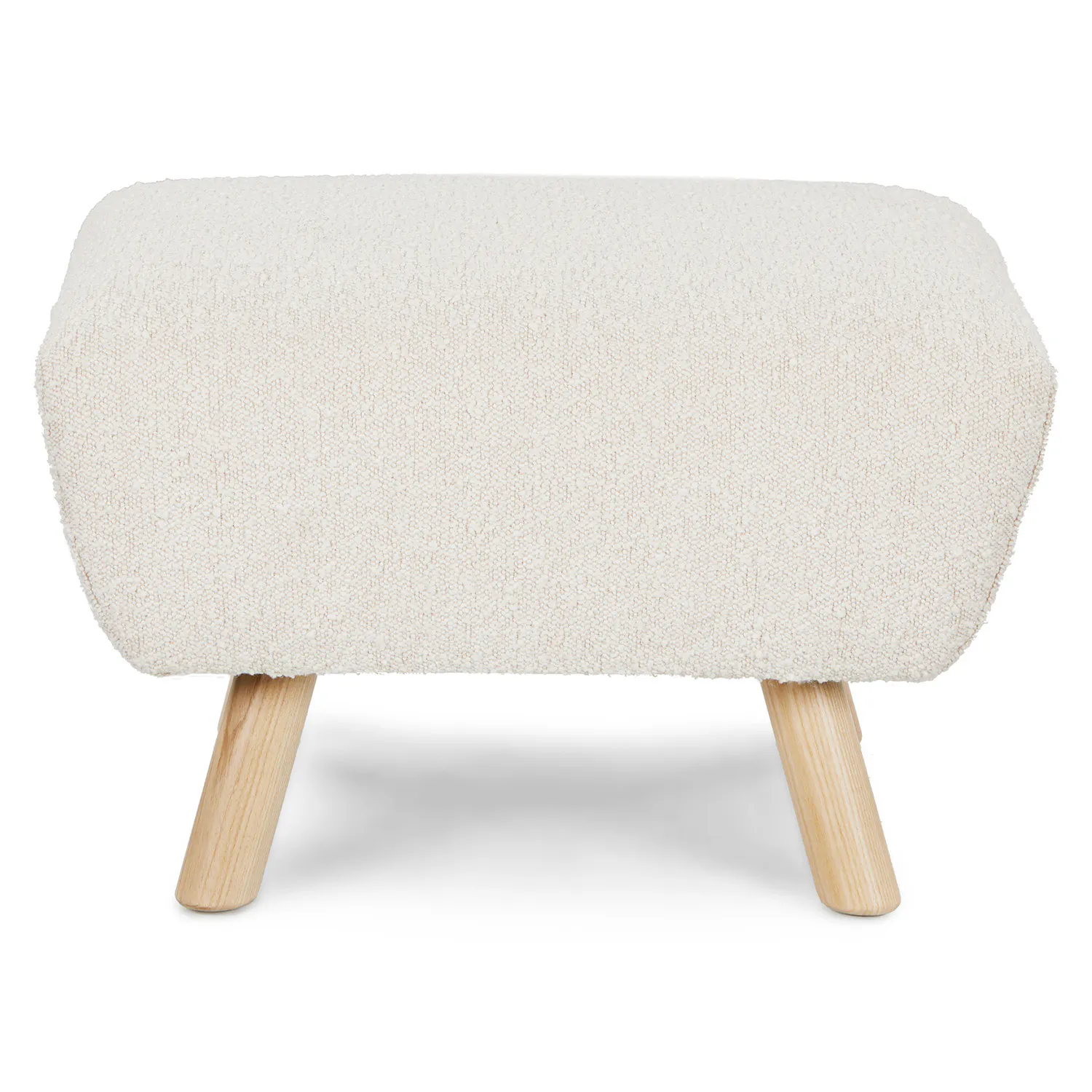 Ivory Boucle Ottoman - Coast Consignment