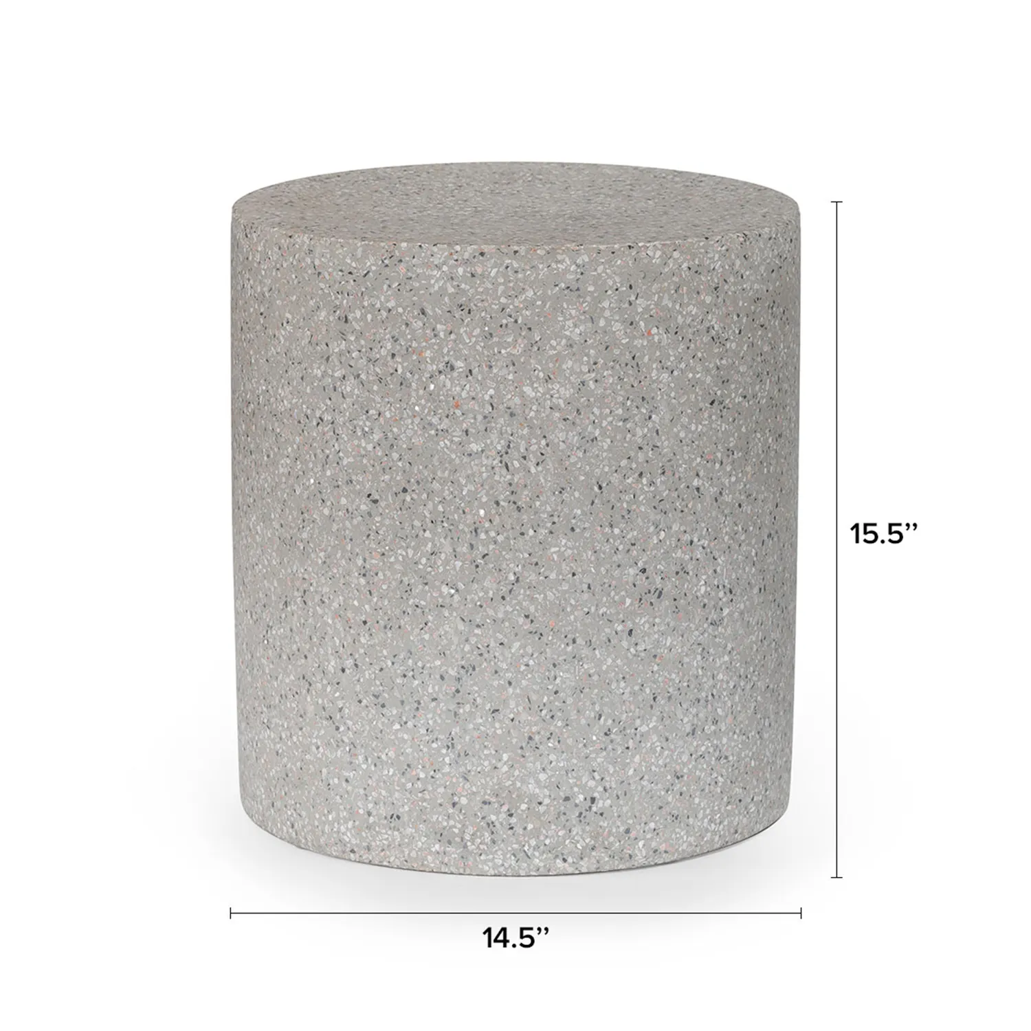 Grey Terrazzo Stool/Table - Coast Consignment
