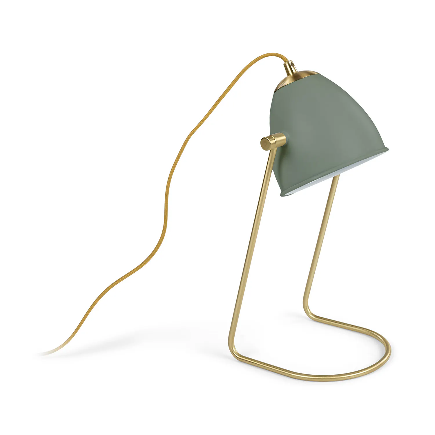 Green &amp; Brass Table Lamp - Coast Consignment