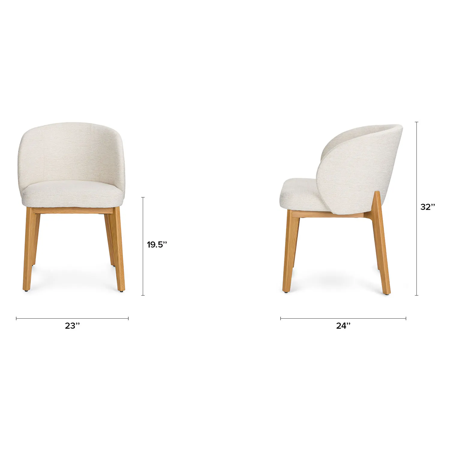 Oak and Camellia Ivory Dining Armchair - Coast Consignment