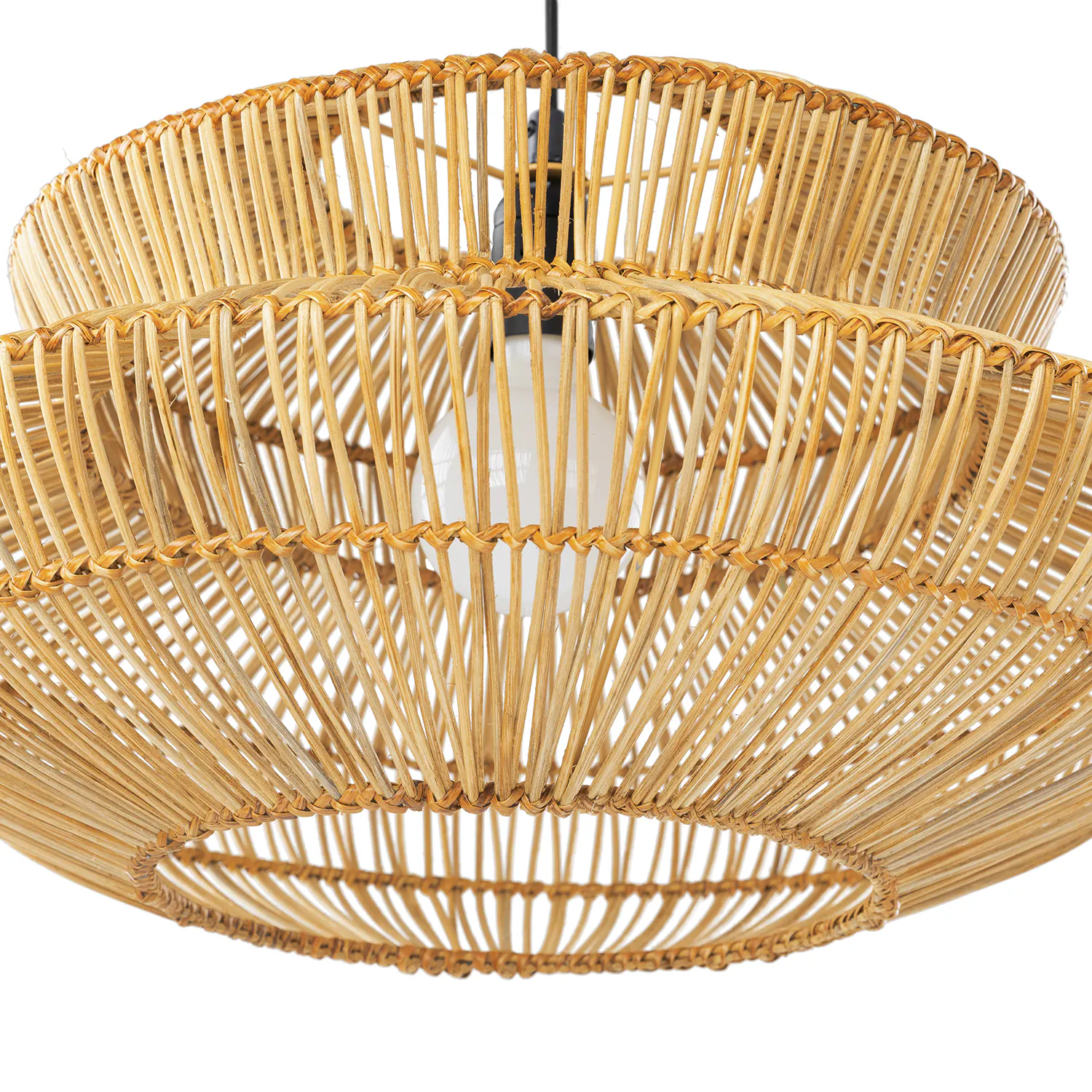 Small Wicker Pendant Lamp - Coast Consignment