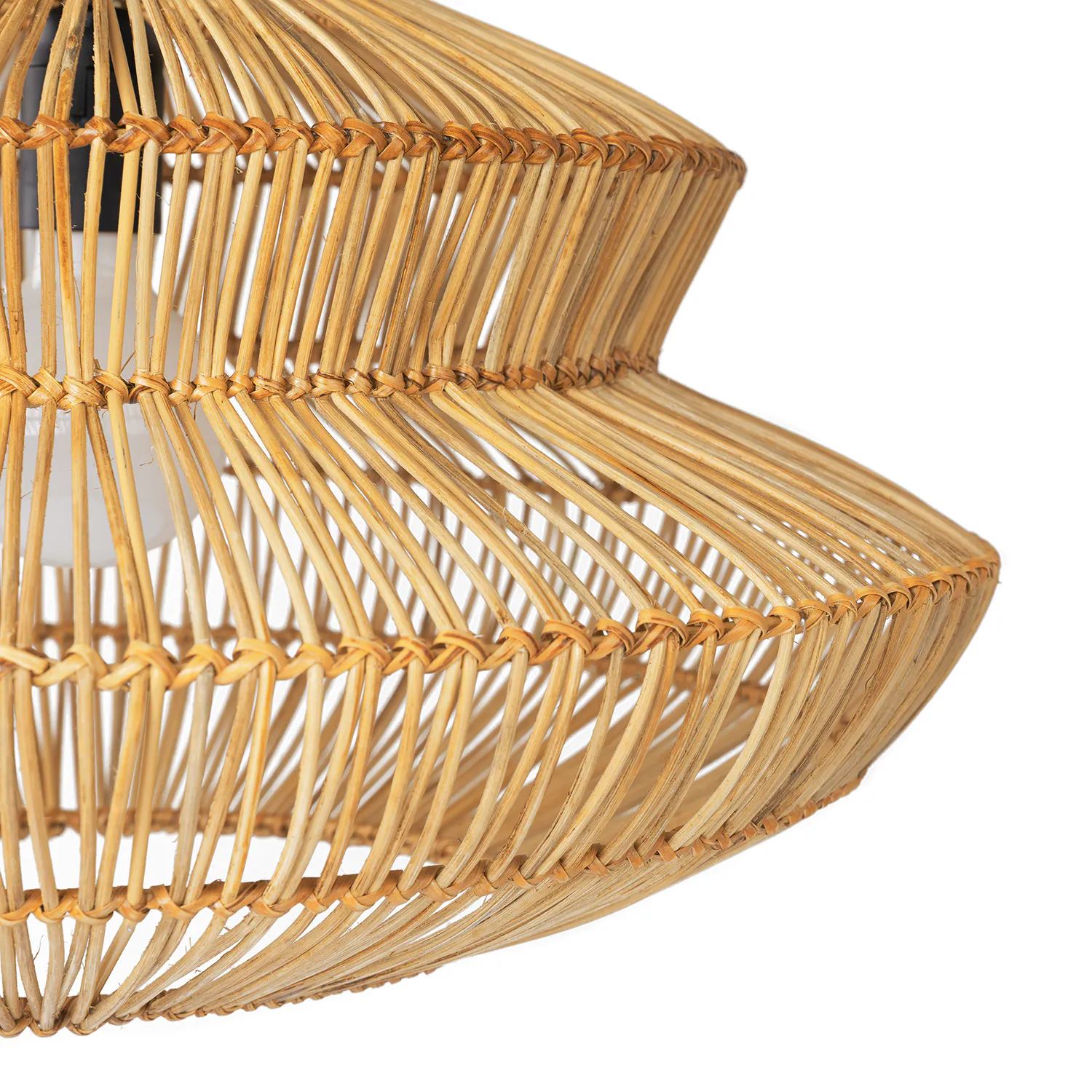 Small Wicker Pendant Lamp - Coast Consignment