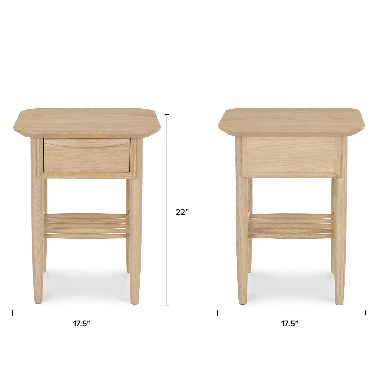 White Oak Storage Side Table - Coast Consignment