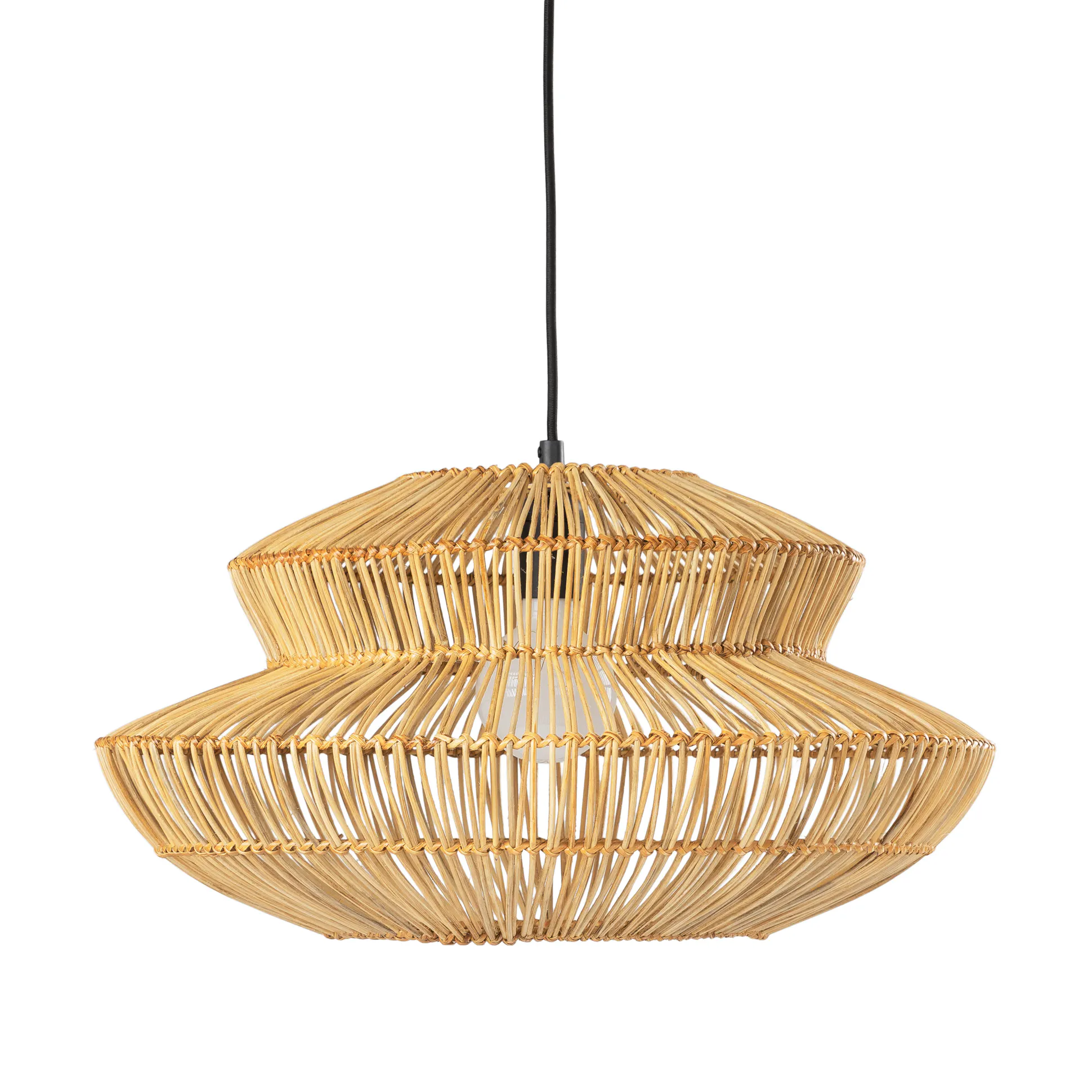 Small Wicker Pendant Lamp - Coast Consignment - image 1