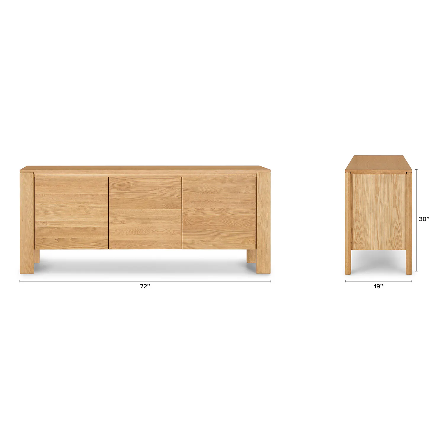 Natural Oak 72" Sideboard - Coast Consignment