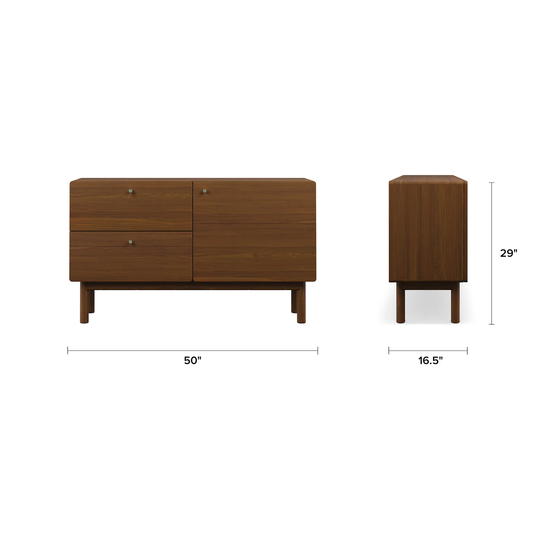 Walnut 50" Sideboard - Coast Consignment