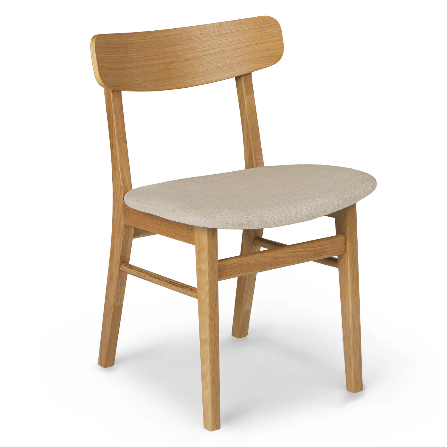 Set of 8 Oak &amp; Welsh Taupe Dining Chairs - Coast Consignment - image 1