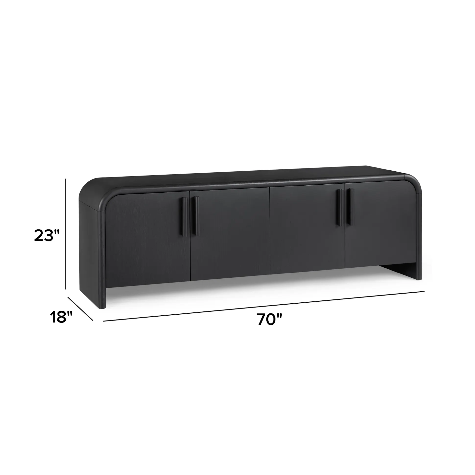 Black Ash 140" Media Unit - Coast Consignment