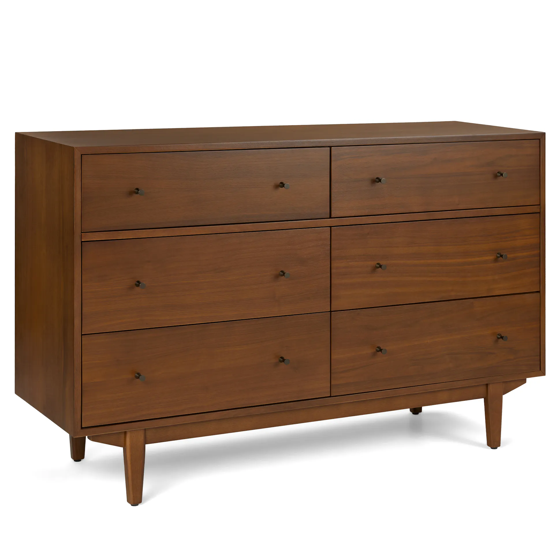 Walnut 6-Drawer Double Dresser - Coast Consignment - image 1