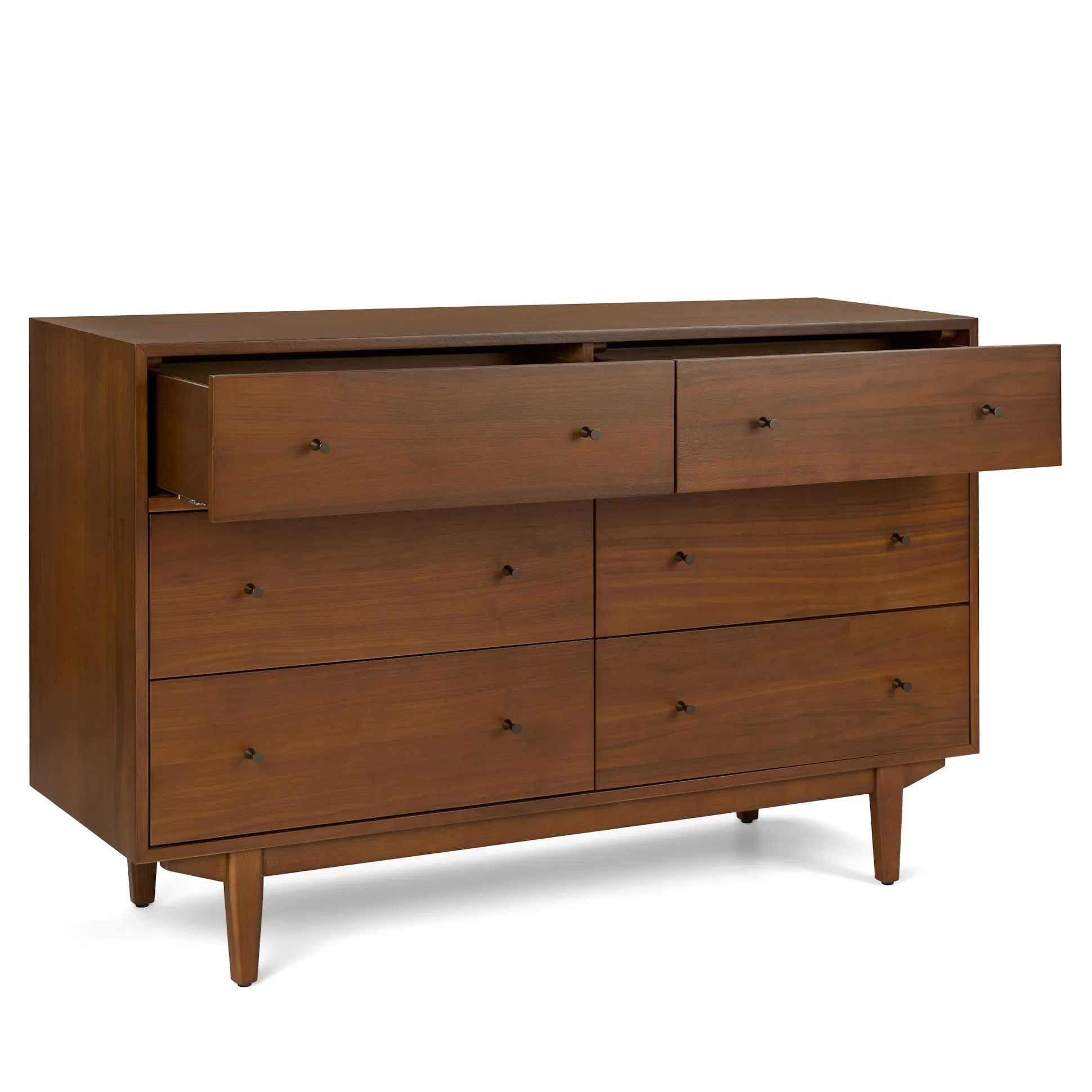 Walnut 6-Drawer Double Dresser - Coast Consignment