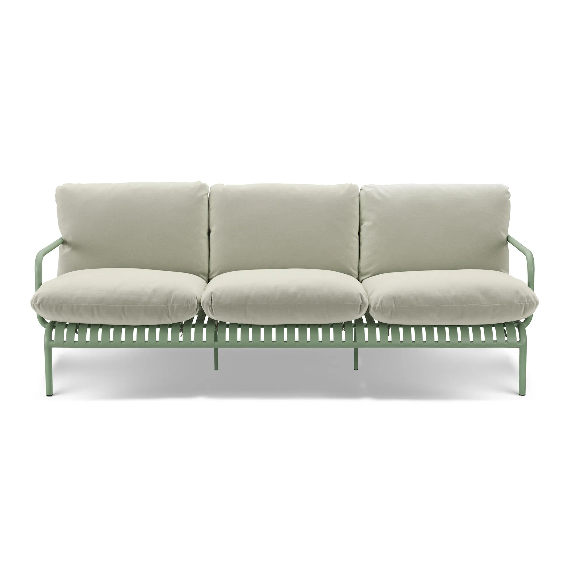 Green Outdoor Sofa &amp; Ottoman - Coast Consignment