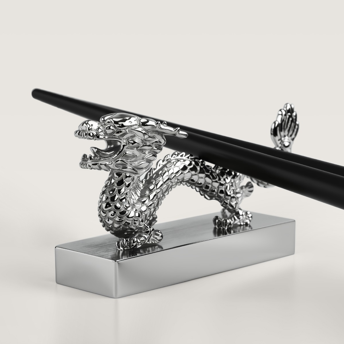 Pair of Shanghai Tang Dragon &amp; Phoenix Chopstick Stands - Coast Consignment
