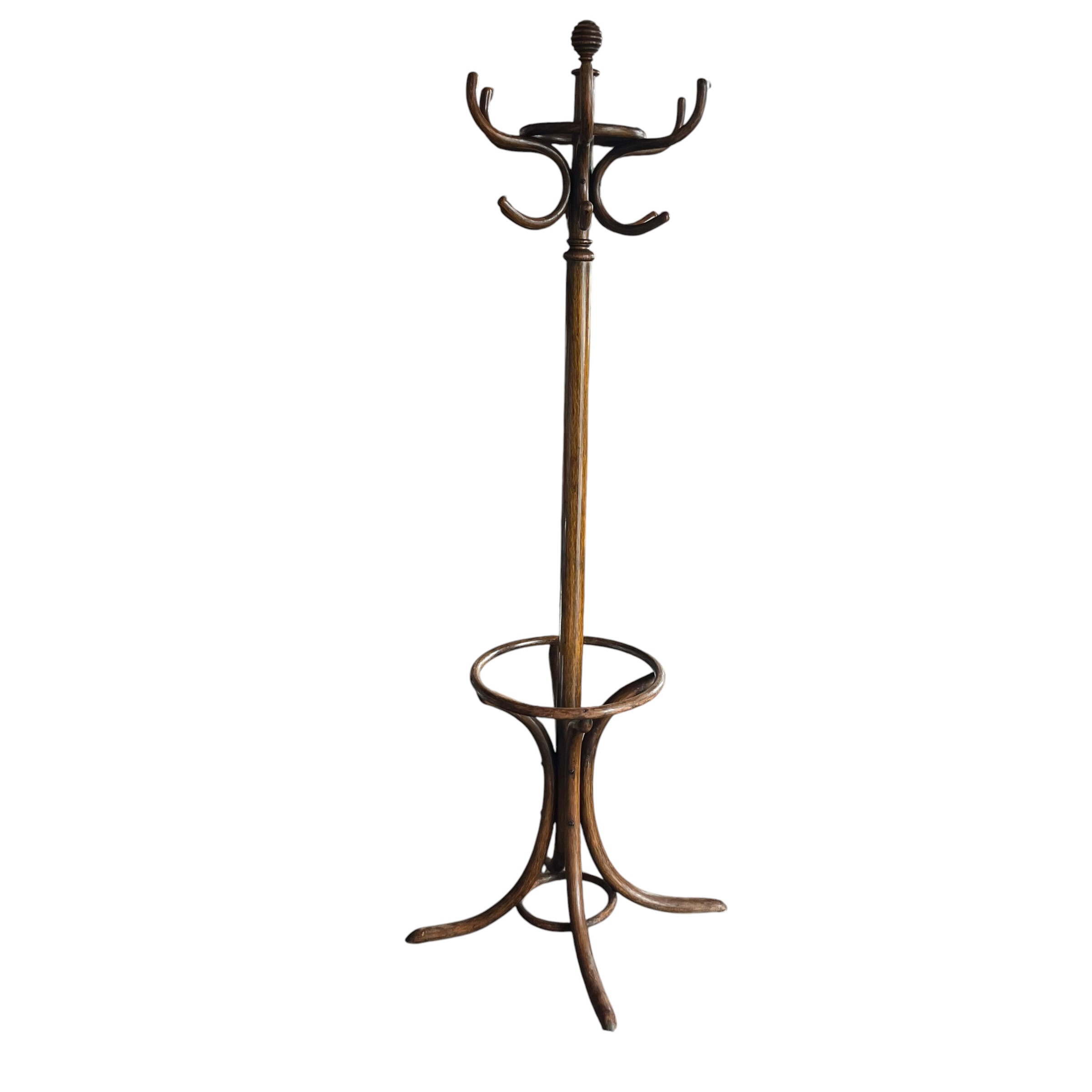 Antique Oak Coat Tree - Coast Consignment