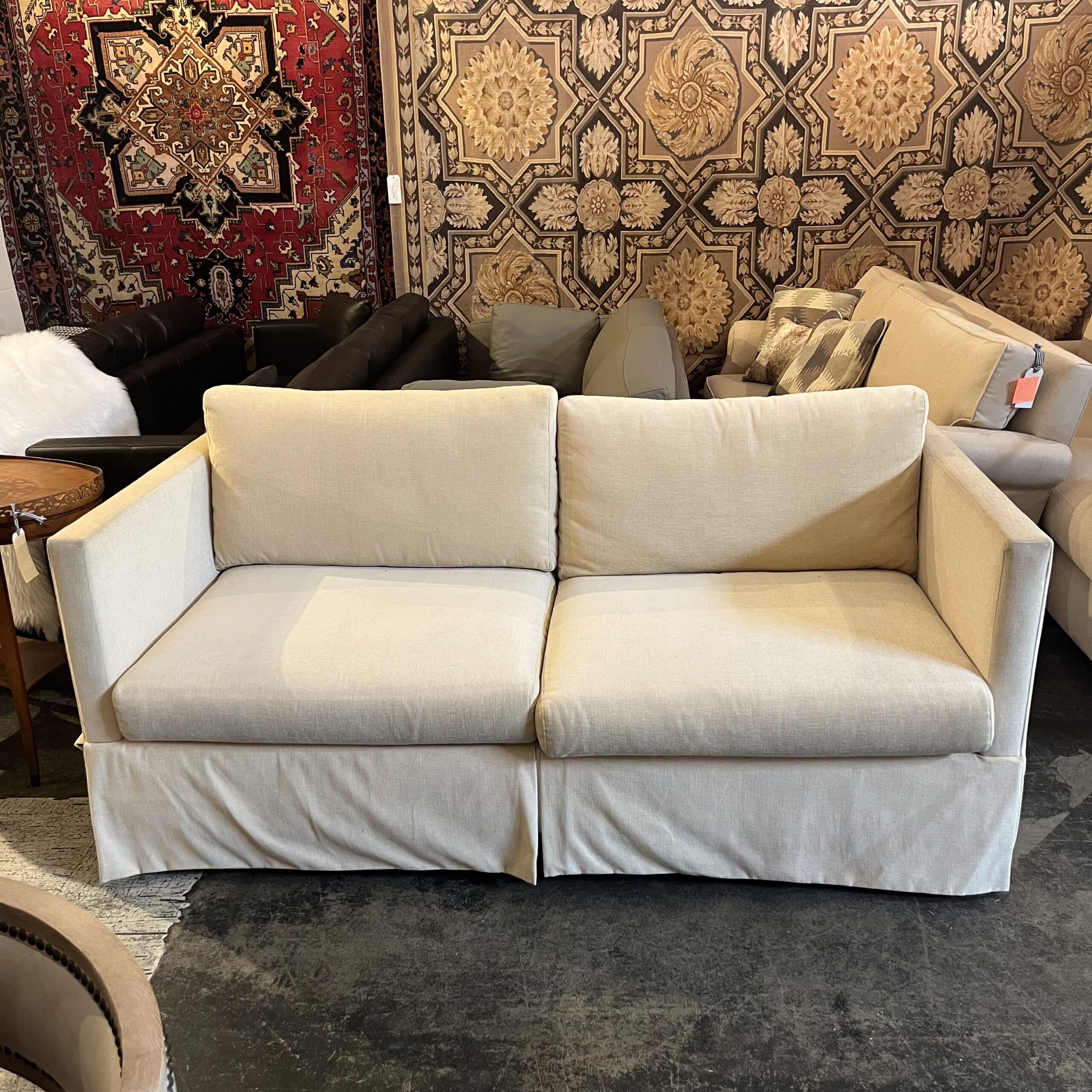 Barrymore Linen Loveseat - Coast Consignment