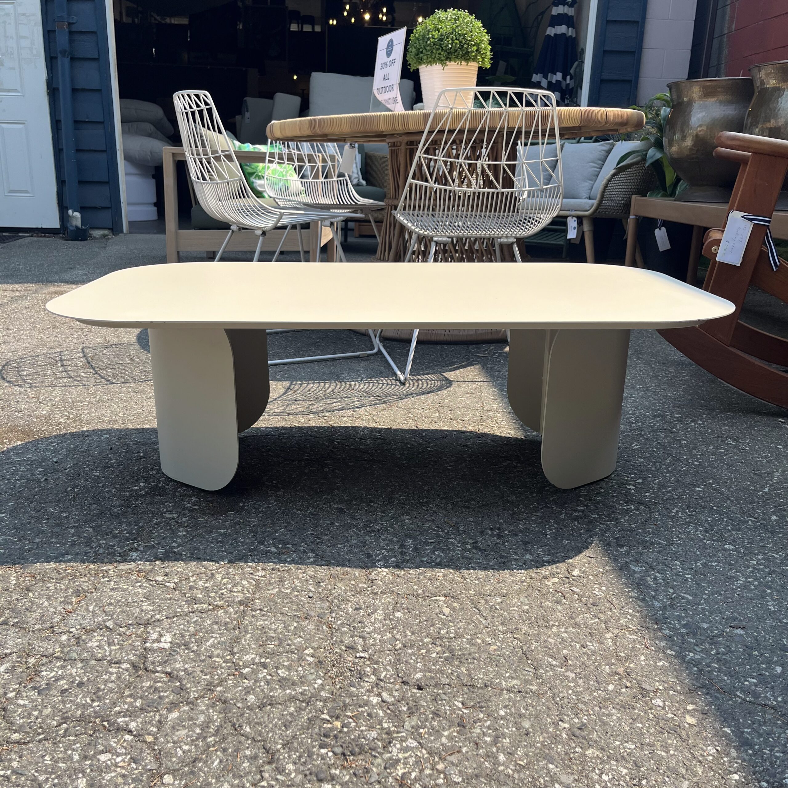 Taupe 48" Outdoor Coffee Table - Coast Consignment