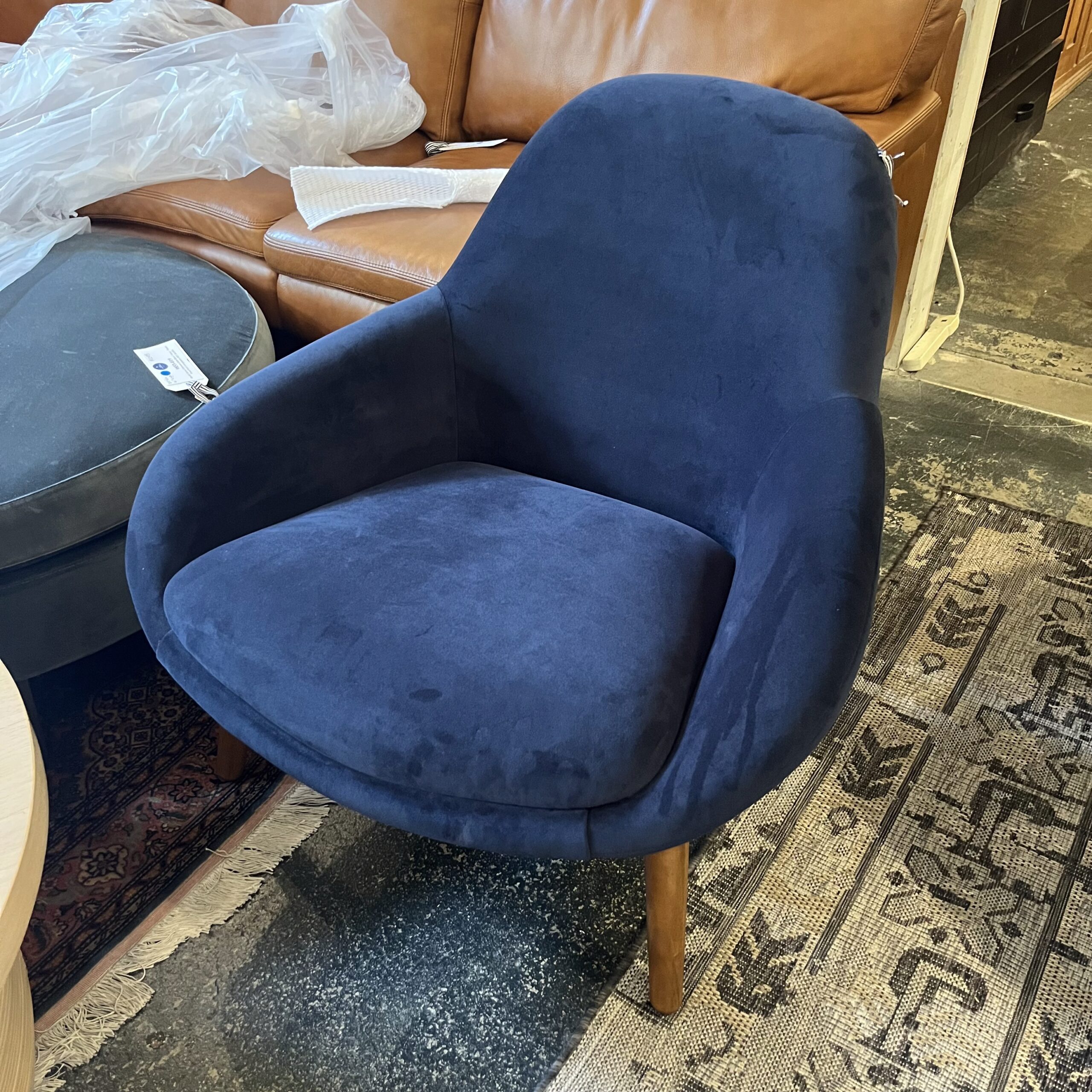 Hale Ink 32" Velvet Lounge Chair - Coast Consignment