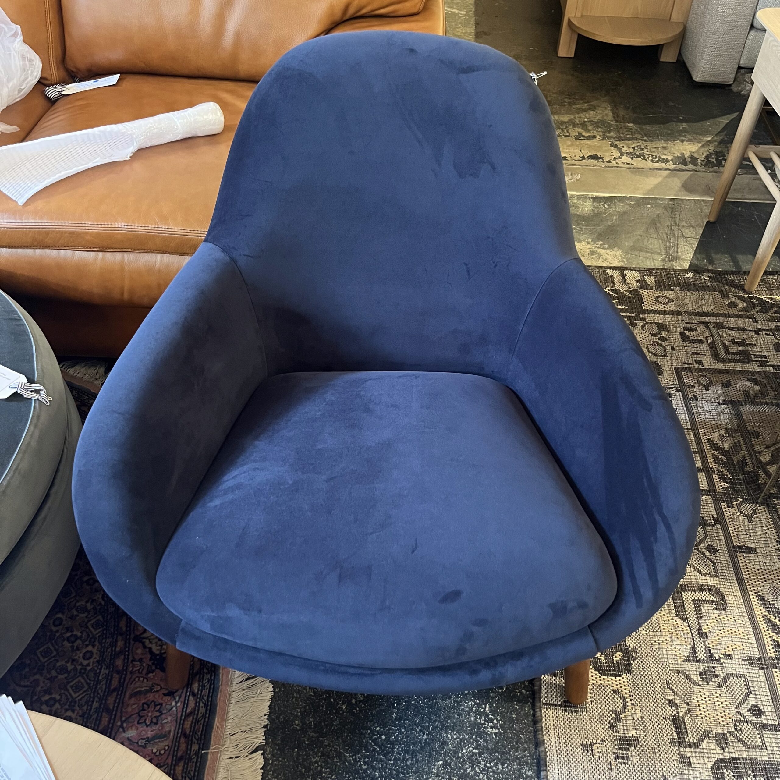 Hale Ink 32" Velvet Lounge Chair - Coast Consignment