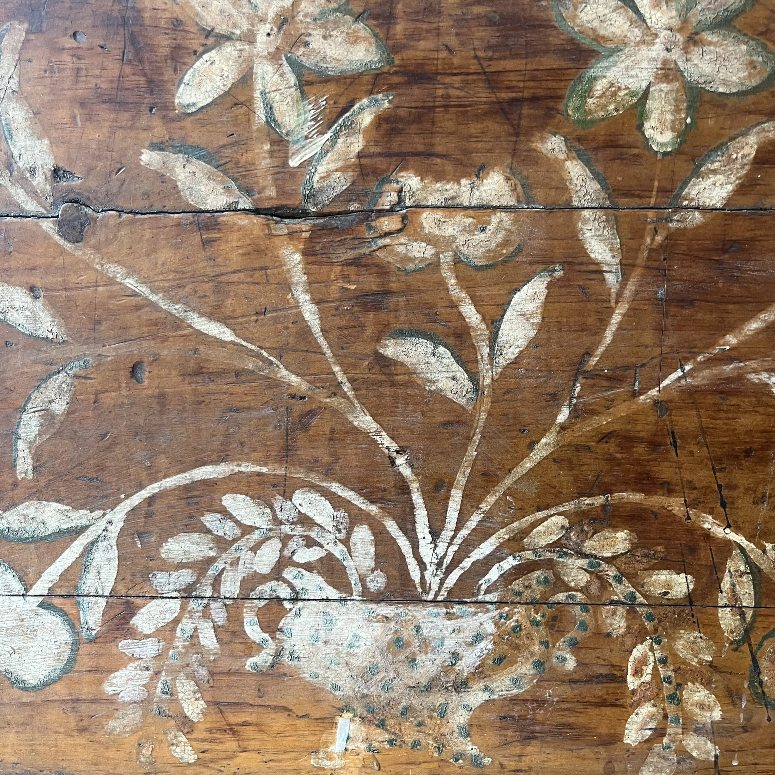 Antique Pine Painted Chest - Coast Consignment