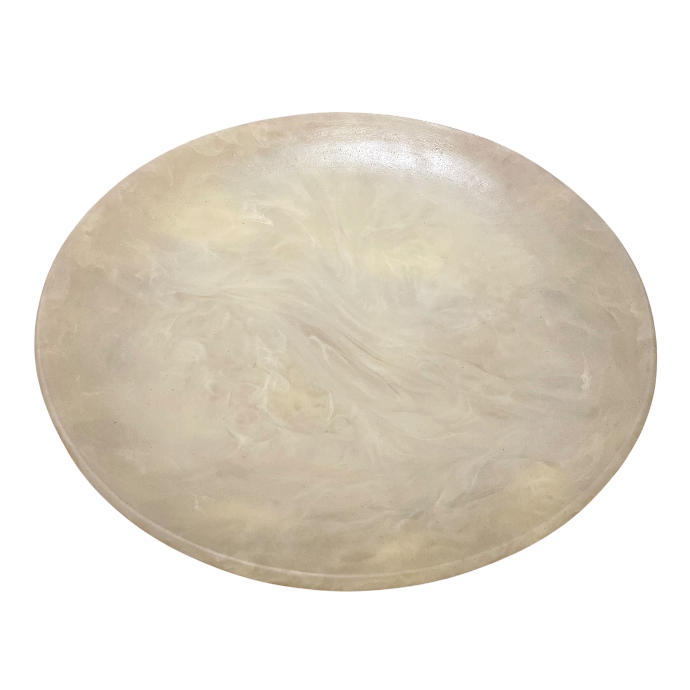 Martha Sturdy Marbled Cream Resin Platter - Coast Consignment - image 1