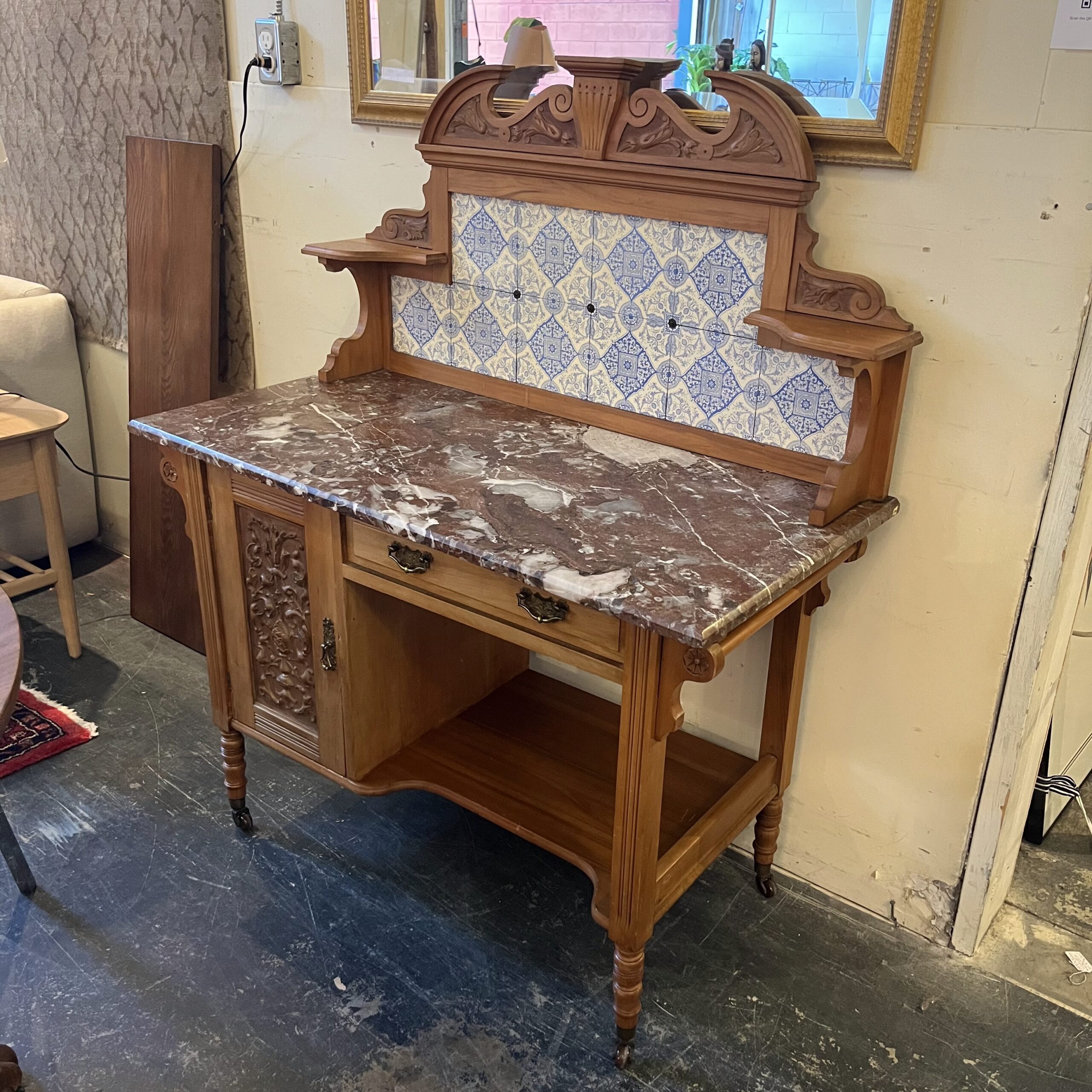 Antique Marble Topped Washstand - Coast Consignment