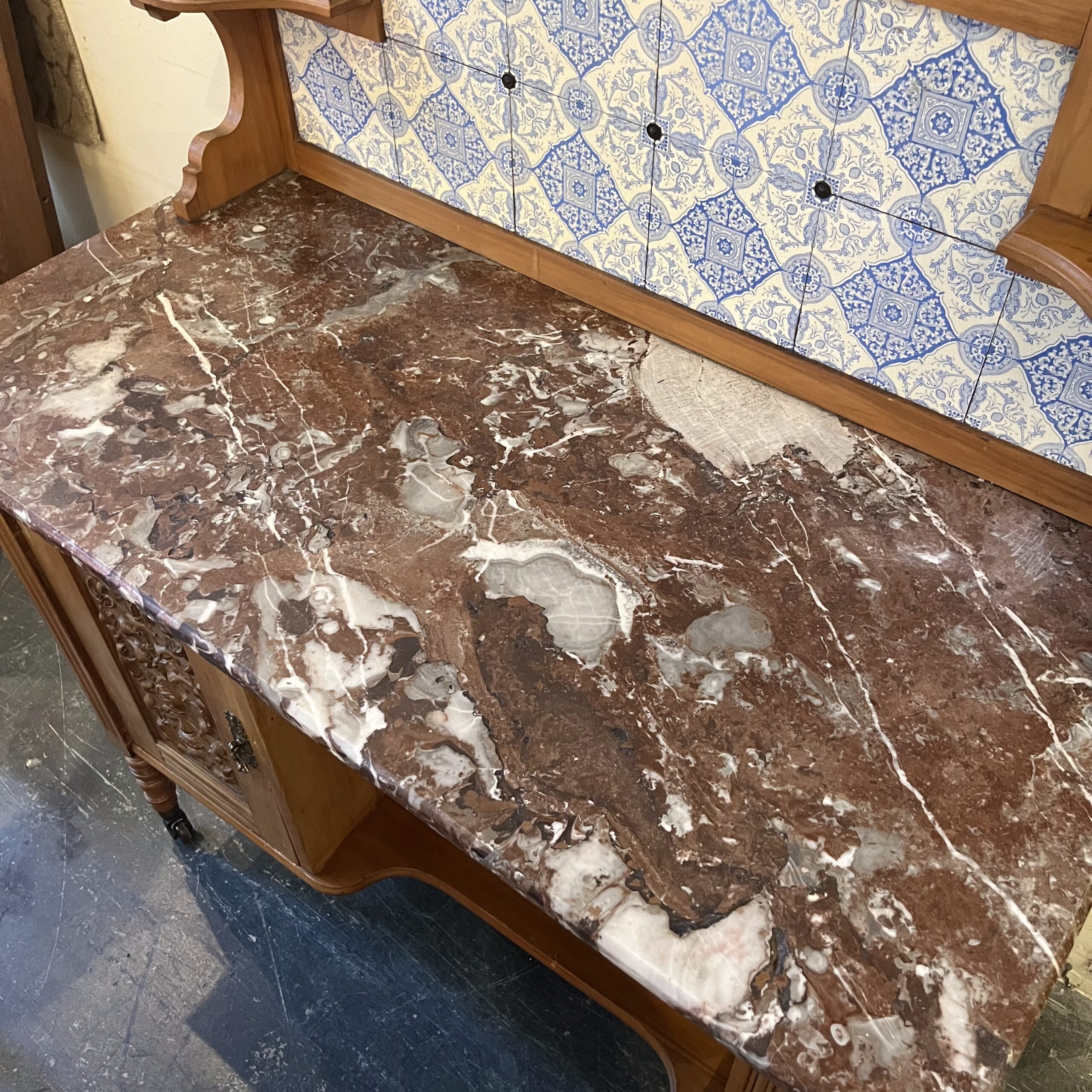 Antique Marble Topped Washstand - Coast Consignment