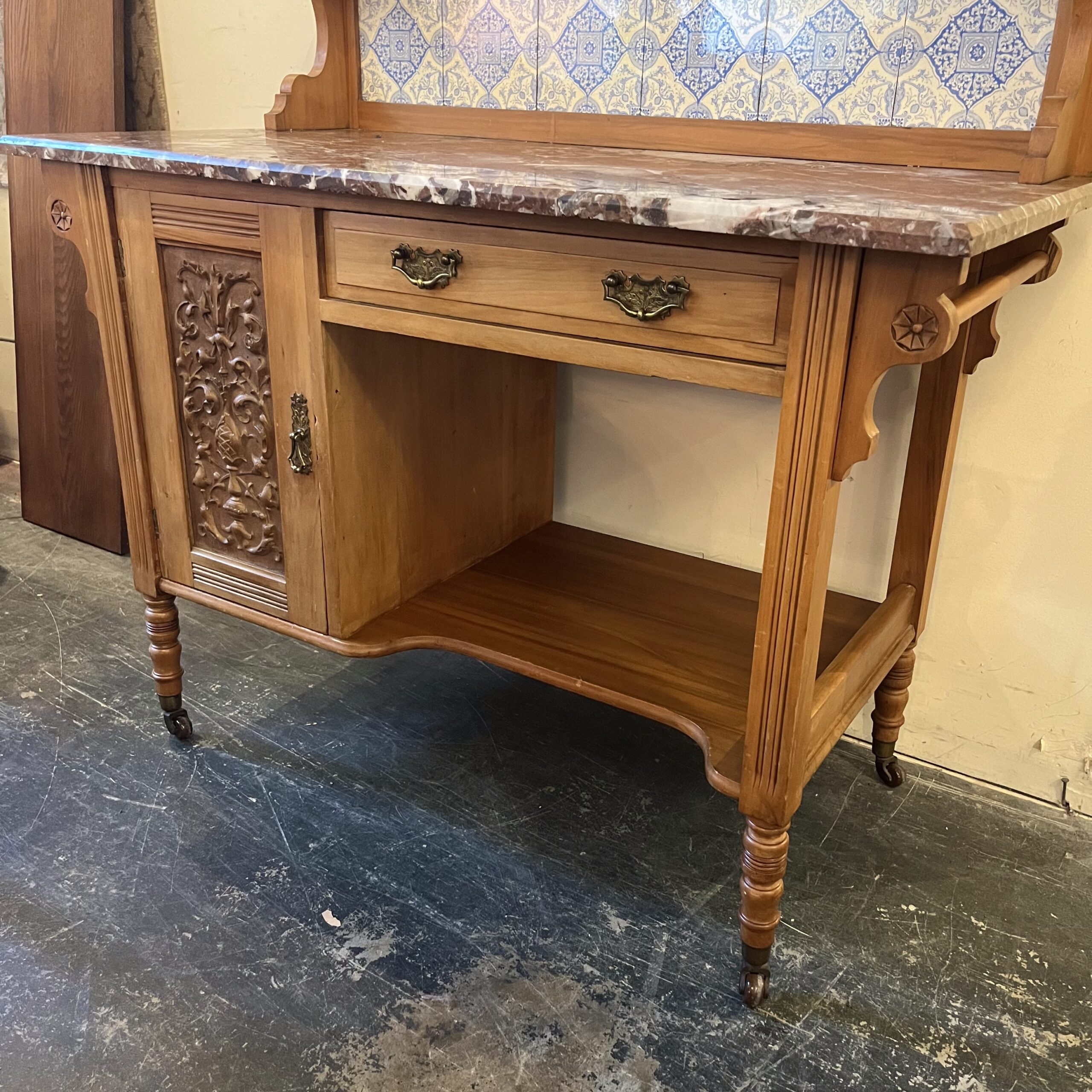 Antique Marble Topped Washstand - Coast Consignment
