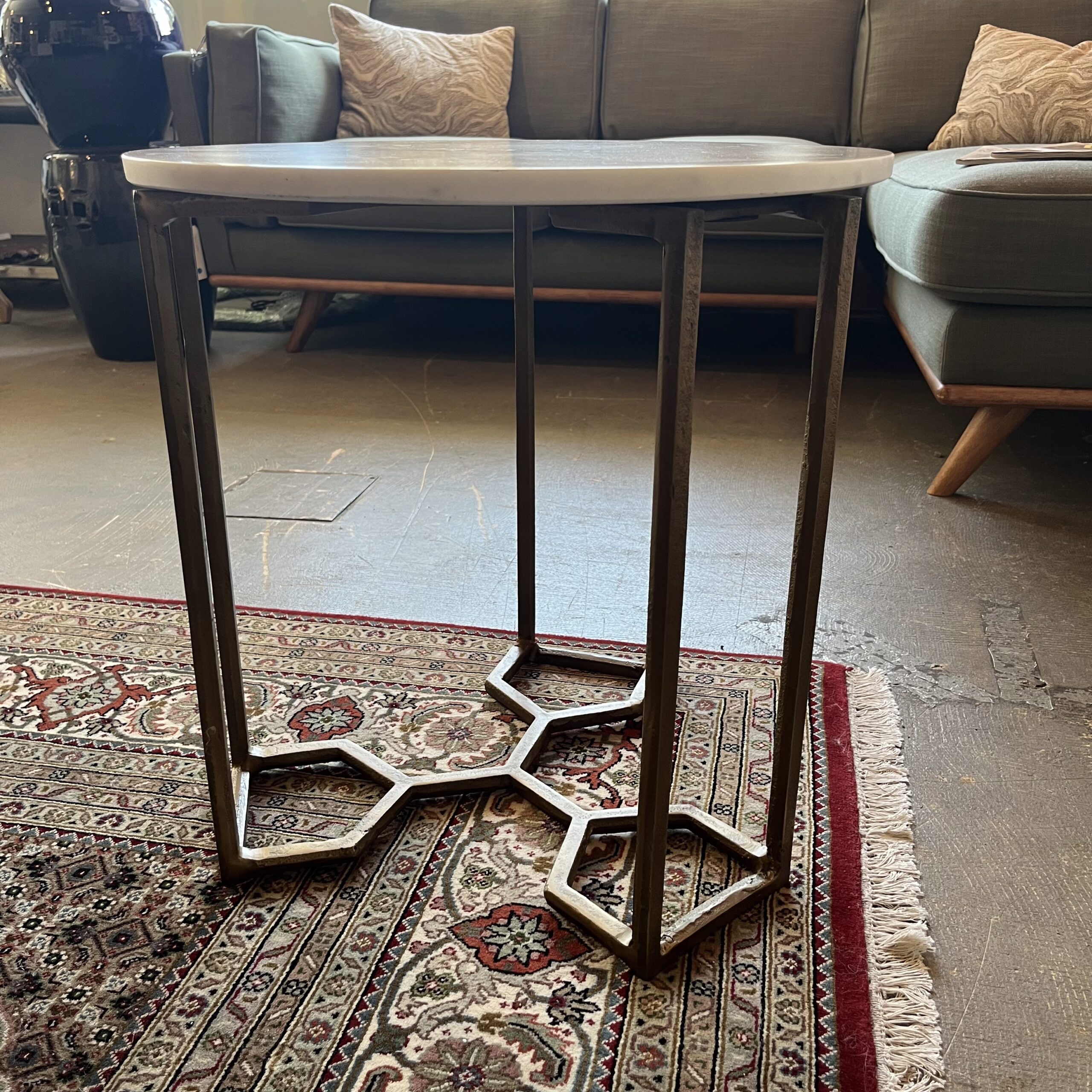 Four Hands 'Naomi' Marble End Table - Coast Consignment