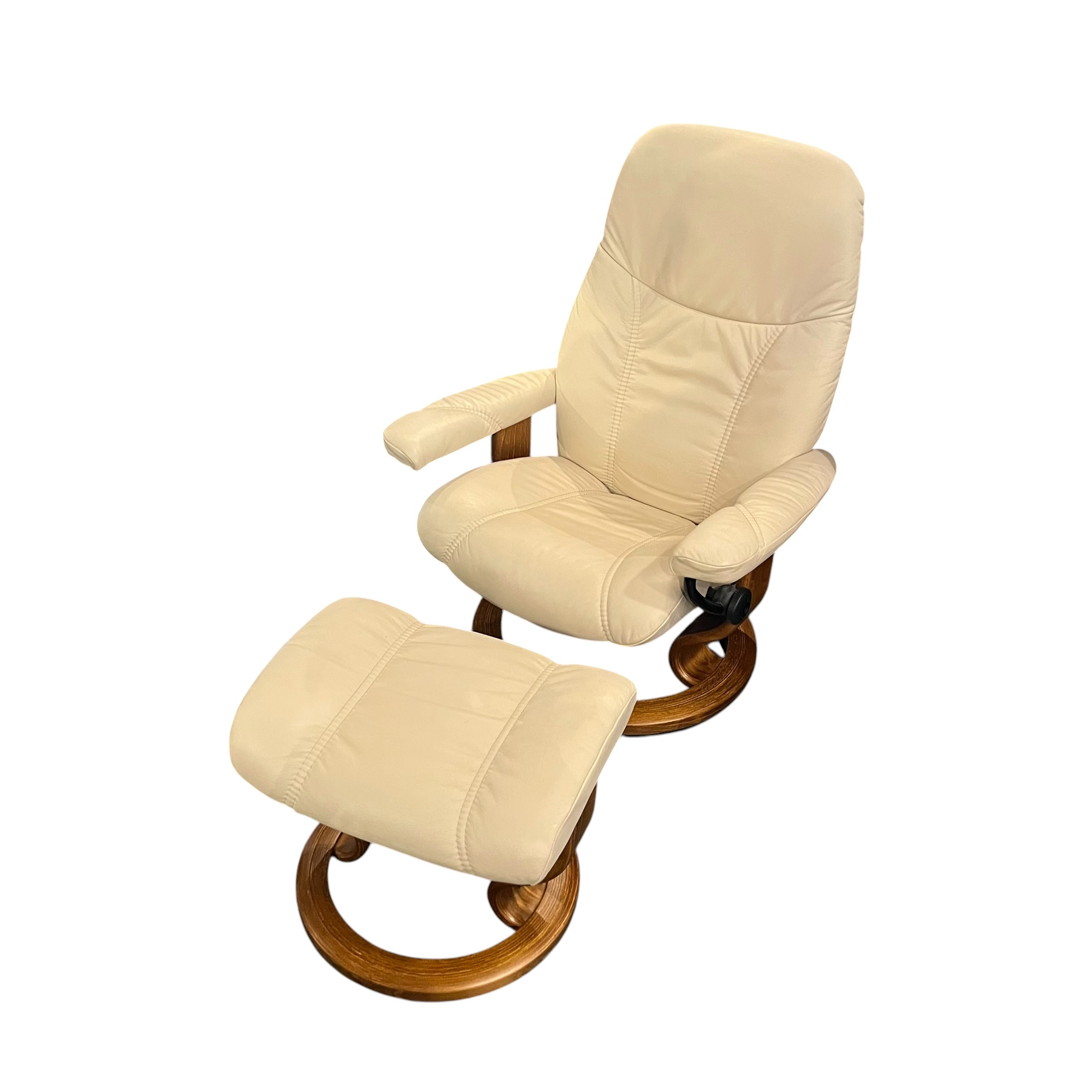 Ekornes Stressless Leather Classic Recliner with Ottoman - Coast Consignment - image 1