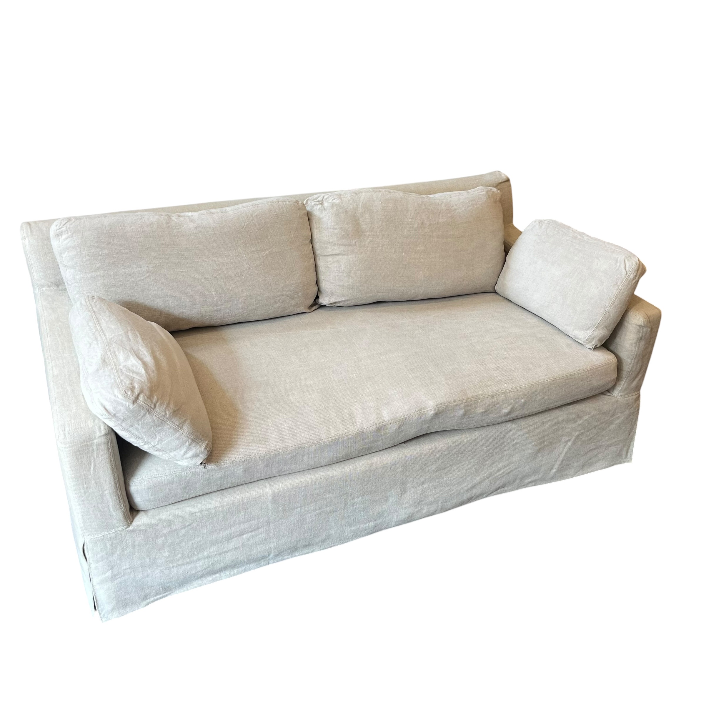 RH Belgian Linen Track Arm Sofa - Coast Consignment - image 1
