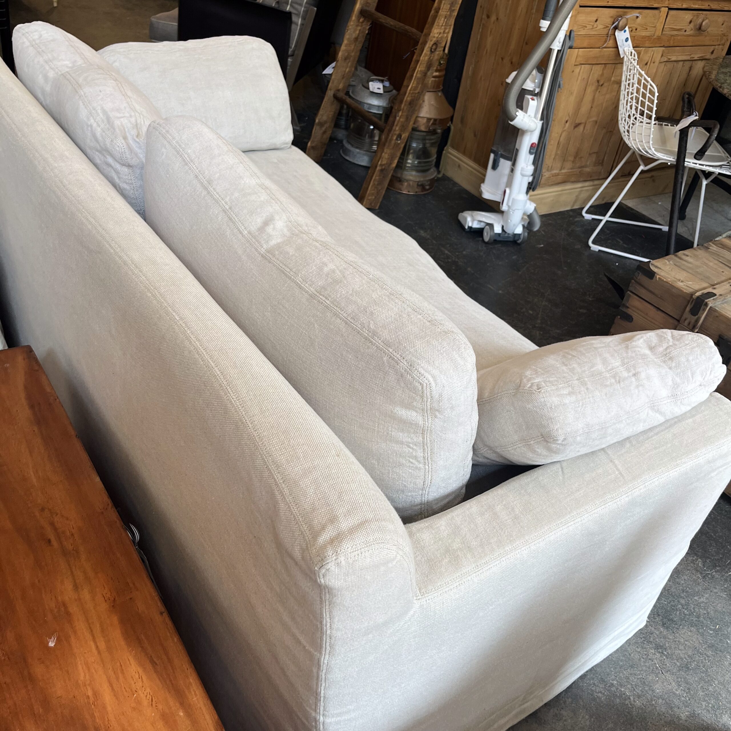 RH Belgian Linen Track Arm Sofa - Coast Consignment