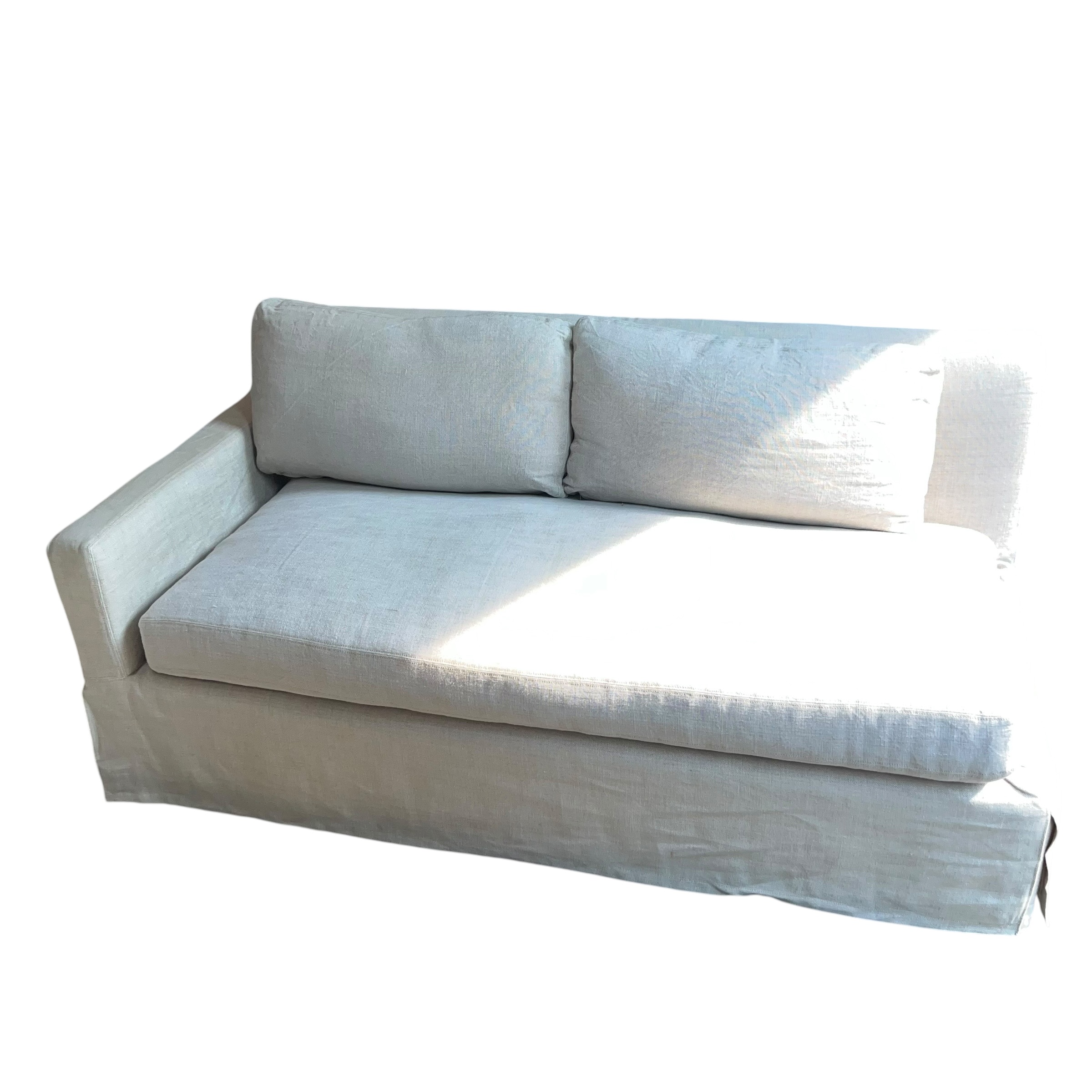 RH Belgian Linen Single Arm Sofa - Coast Consignment