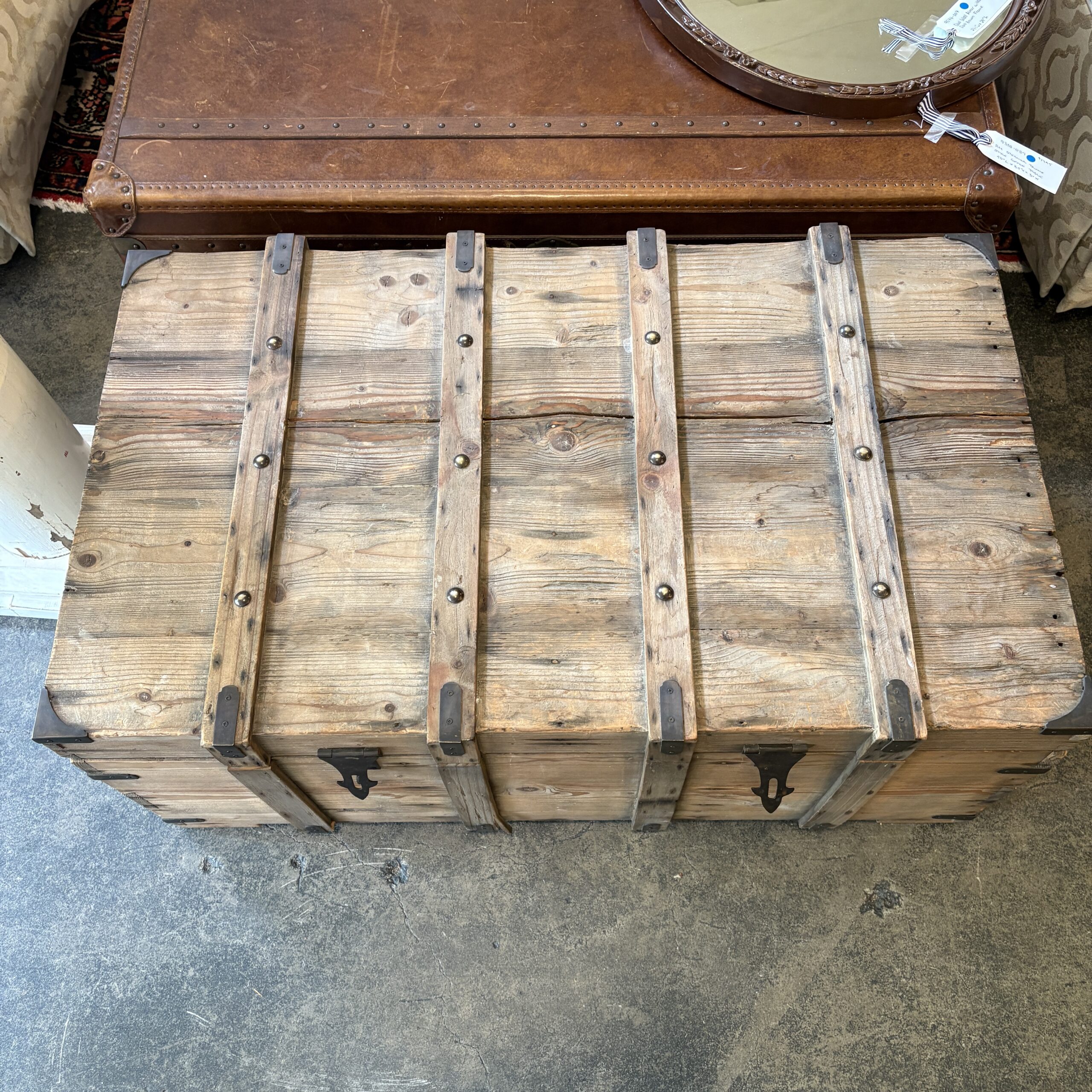 Antique Wooden Foot Locker - Coast Consignment