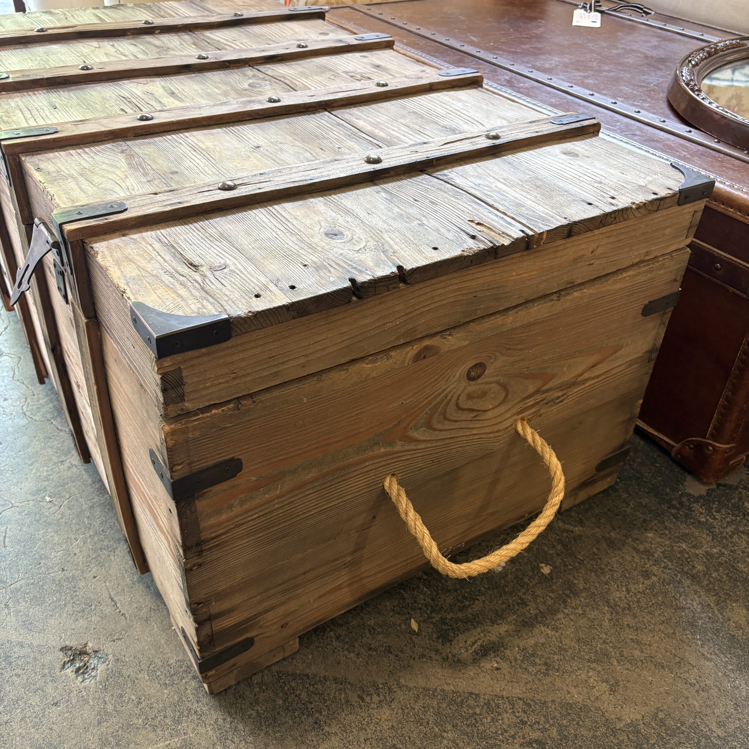 Antique Wooden Foot Locker - Coast Consignment