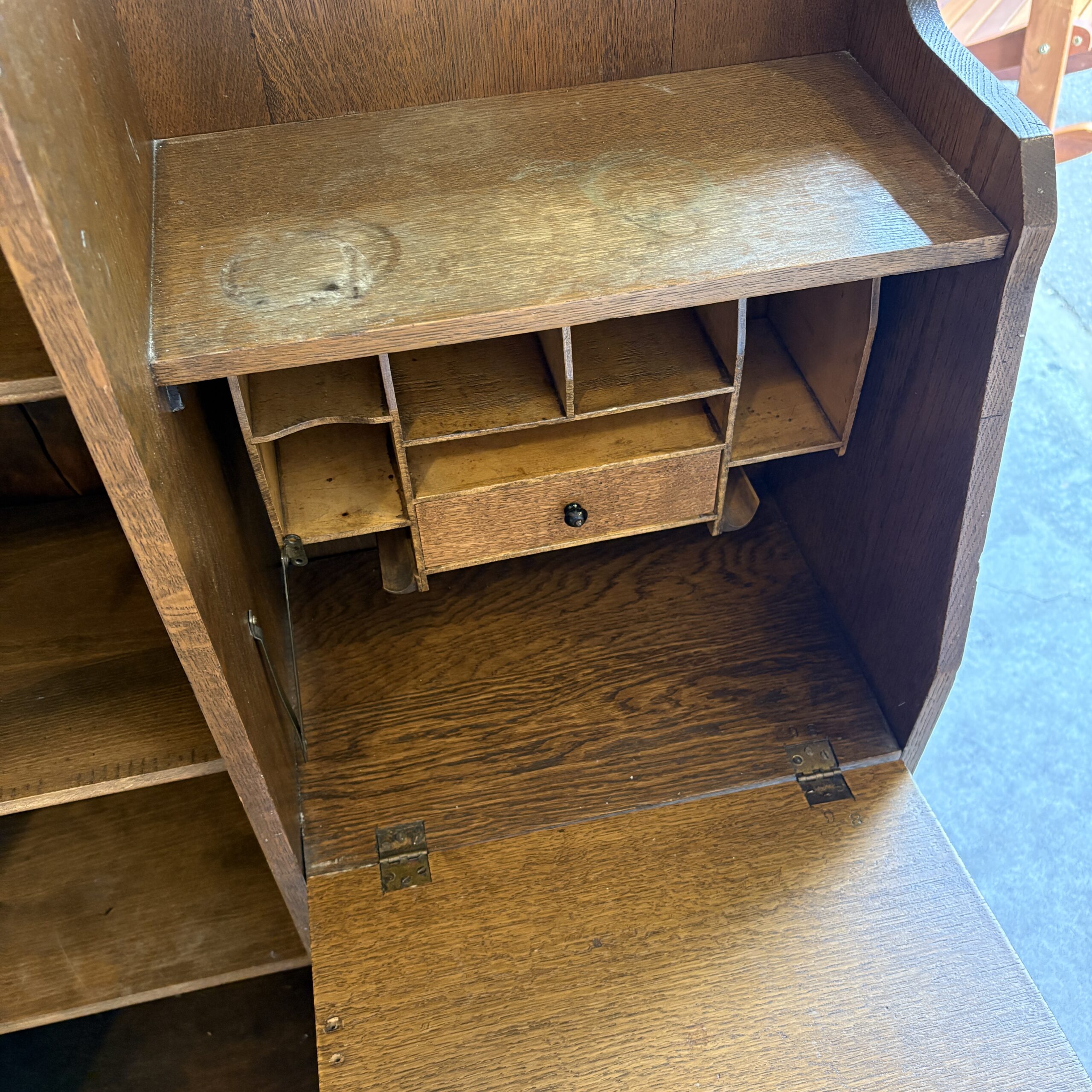 Antique Victorian Secrétaire Desk with Bookcase - Coast Consignment