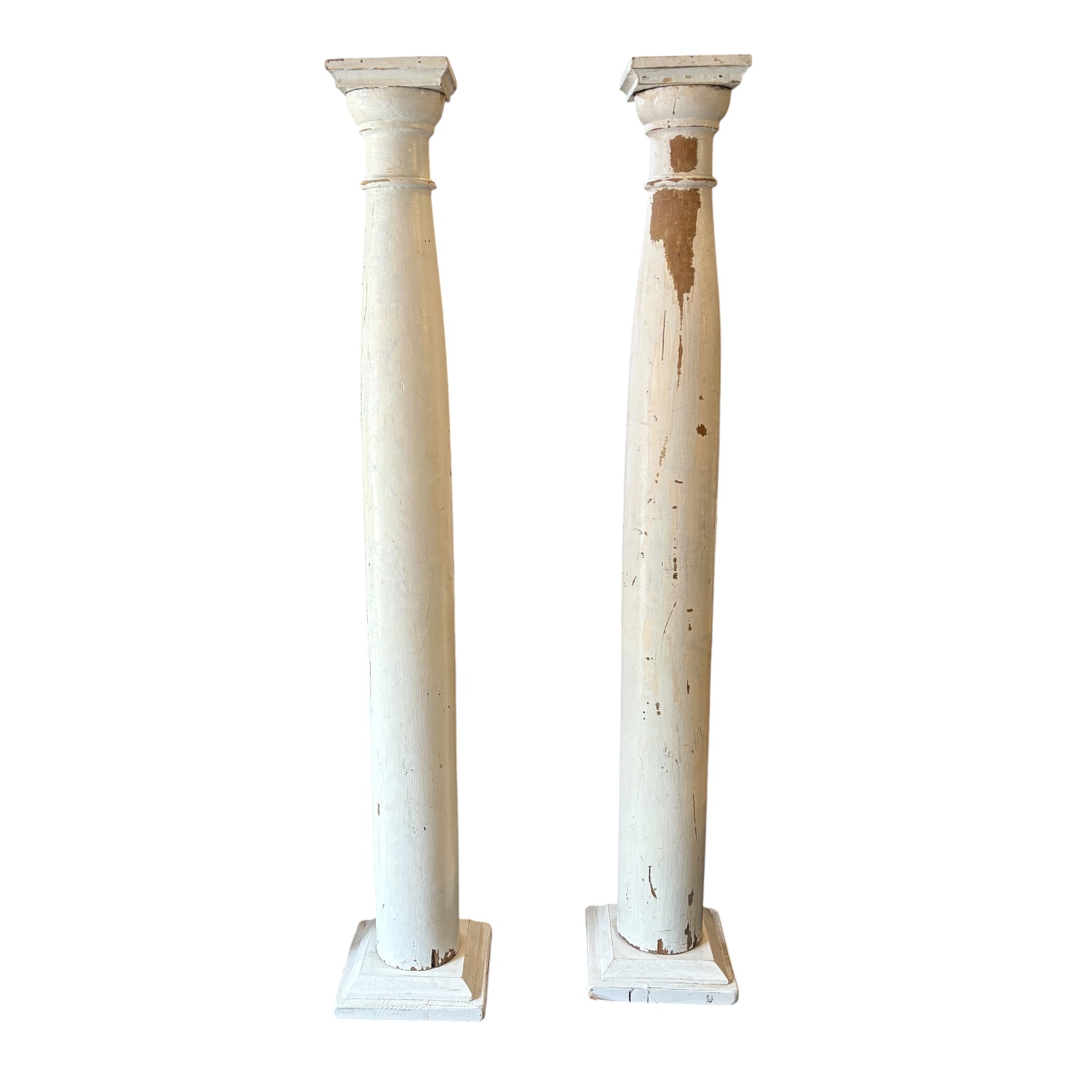 Pair of Vintage Timber Doric Columns - Coast Consignment - image 1
