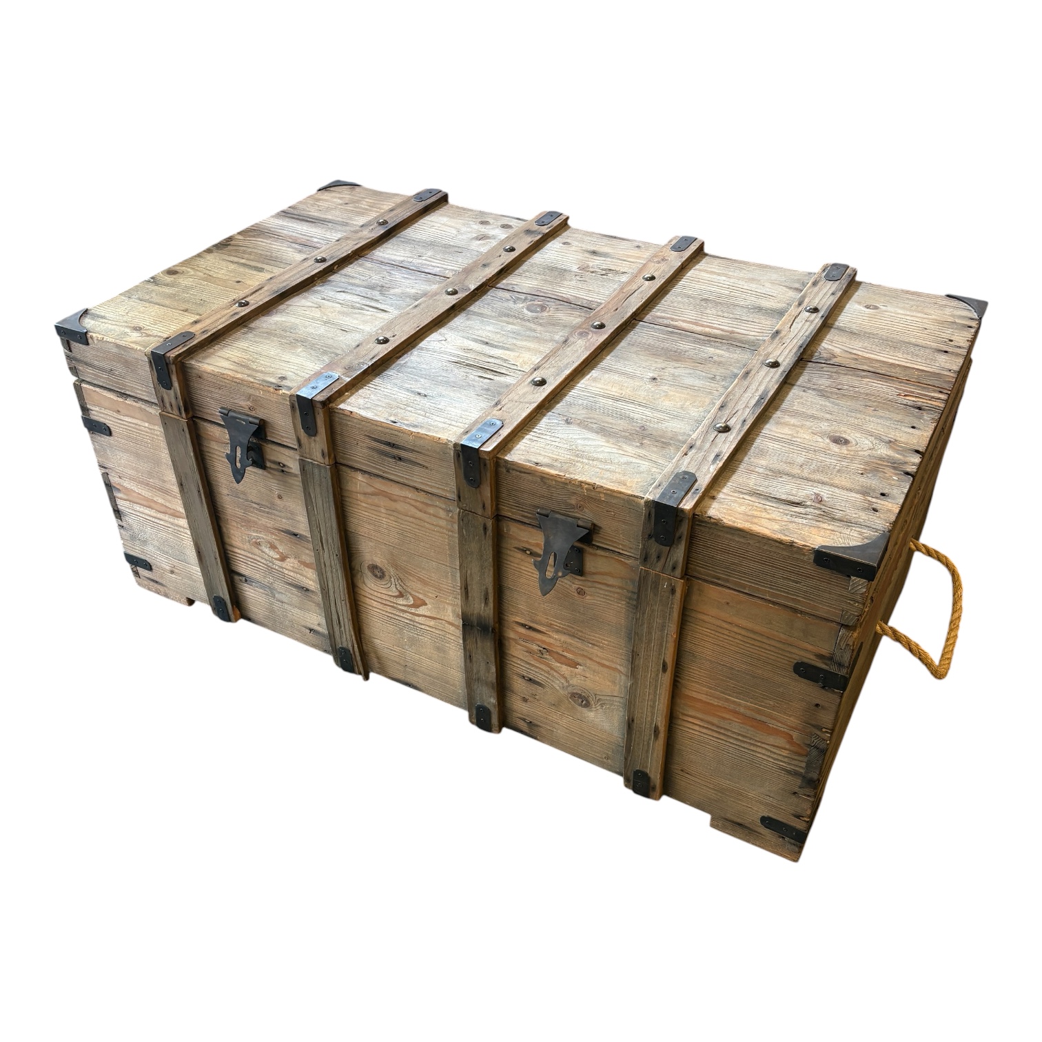 Antique Wooden Foot Locker - Coast Consignment - image 1