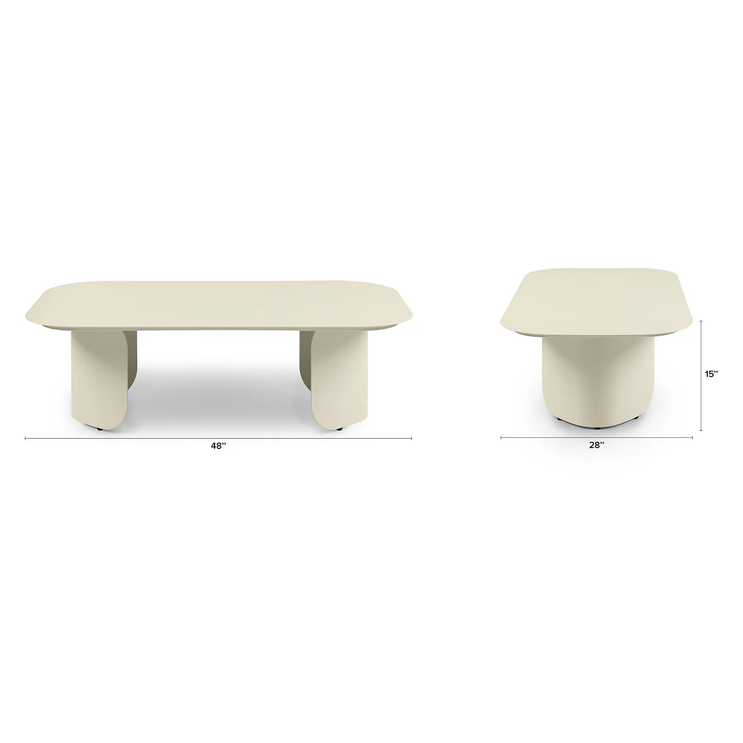 Taupe 48" Outdoor Coffee Table - Coast Consignment