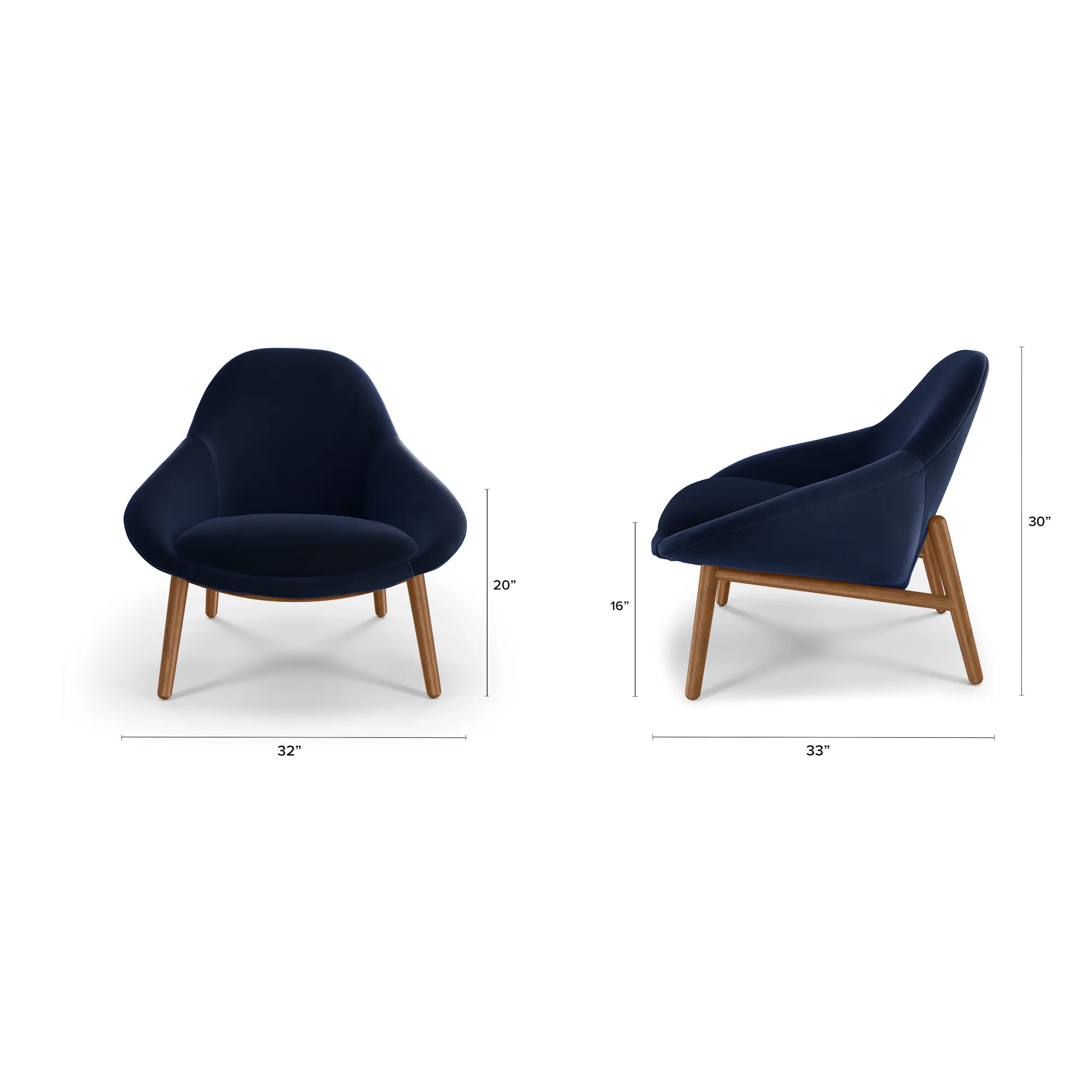 Hale Ink 32" Velvet Lounge Chair - Coast Consignment