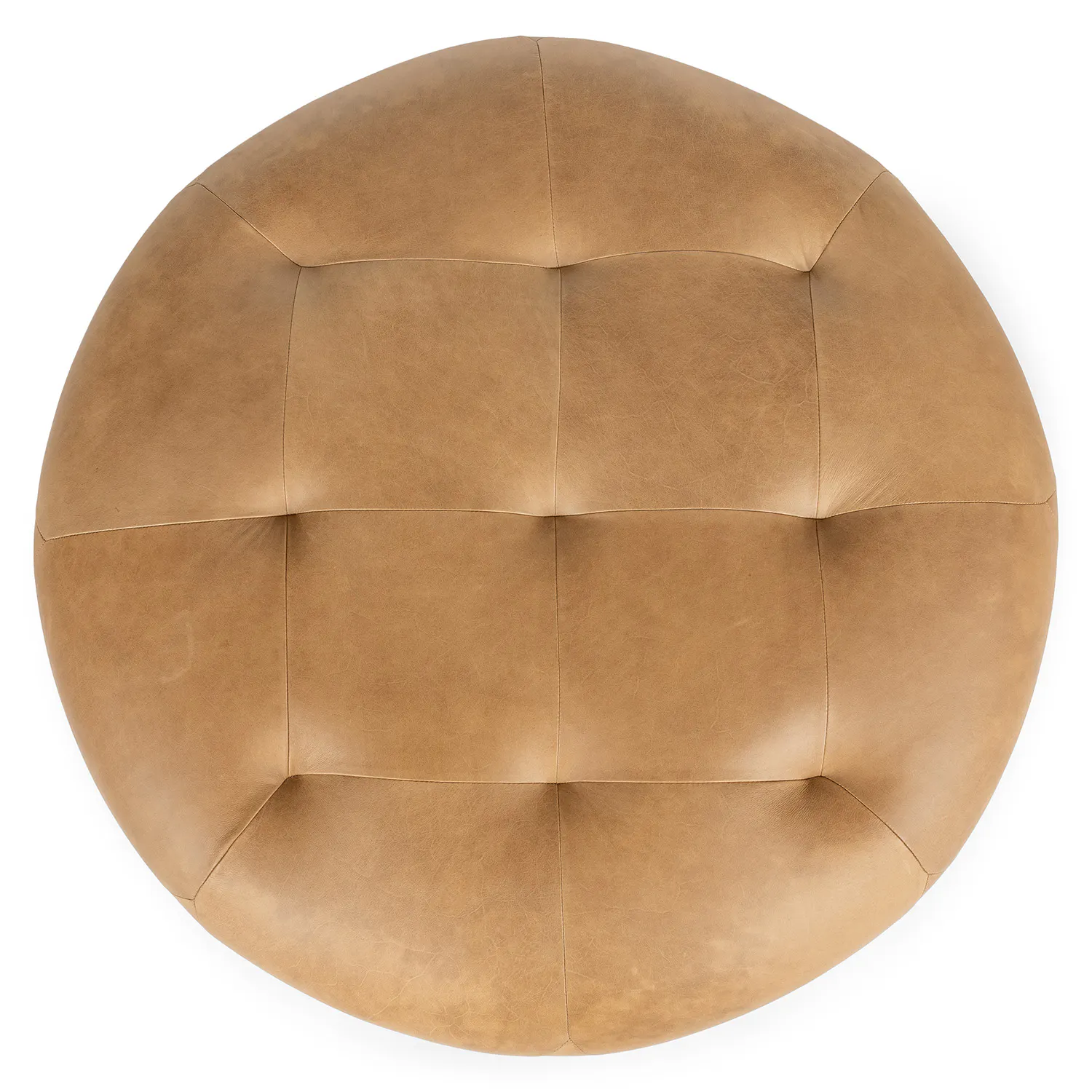 Charme Tan 41" Leather Ottoman