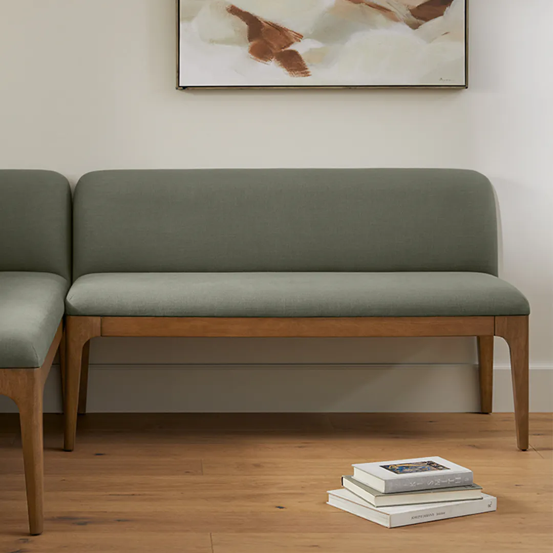 Welsh Green 53" Armless Banquette - Coast Consignment