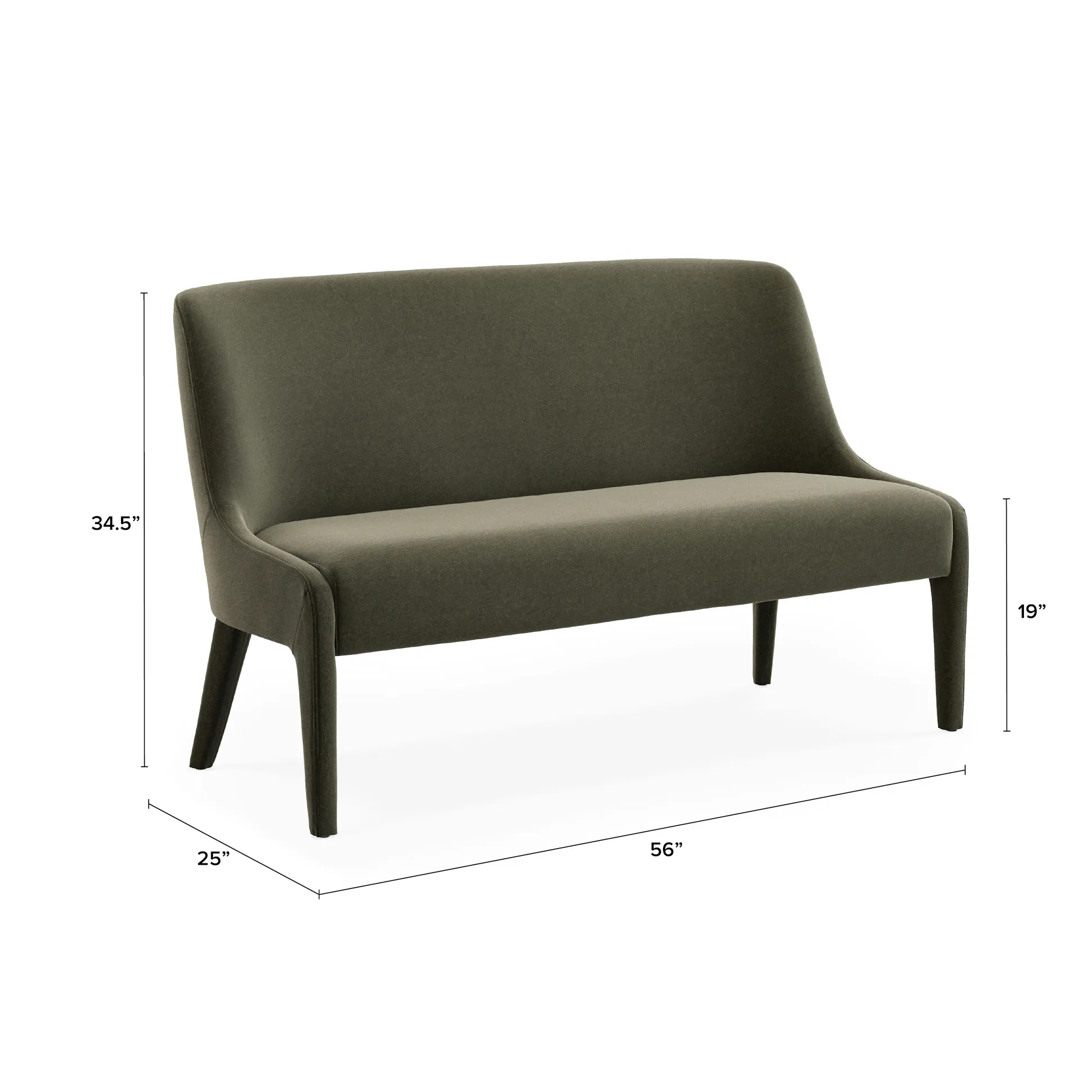 Felted Green 56" Bench - Coast Consignment