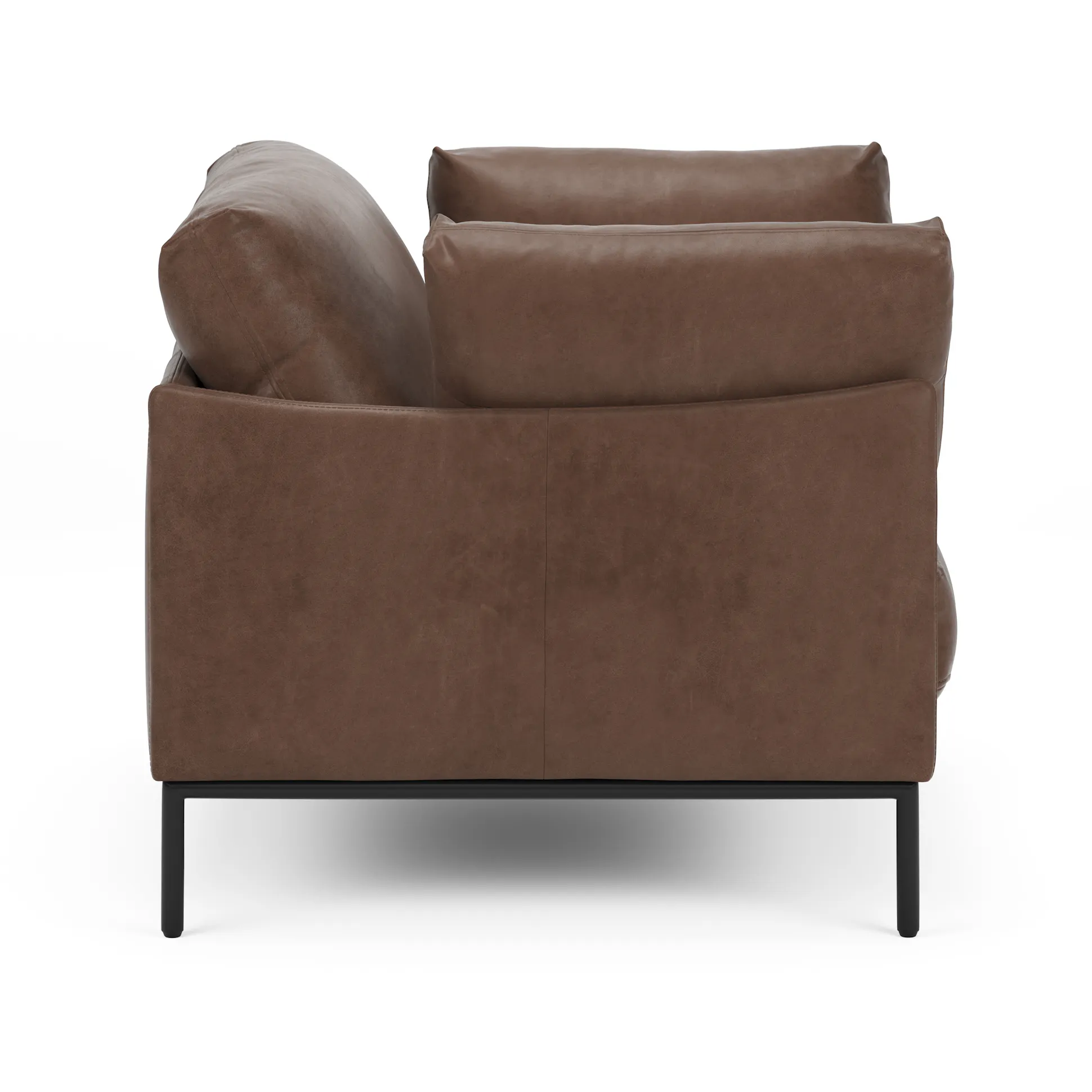 Charme Chocolate 40" Leather Lounge Chair - Coast Consignment