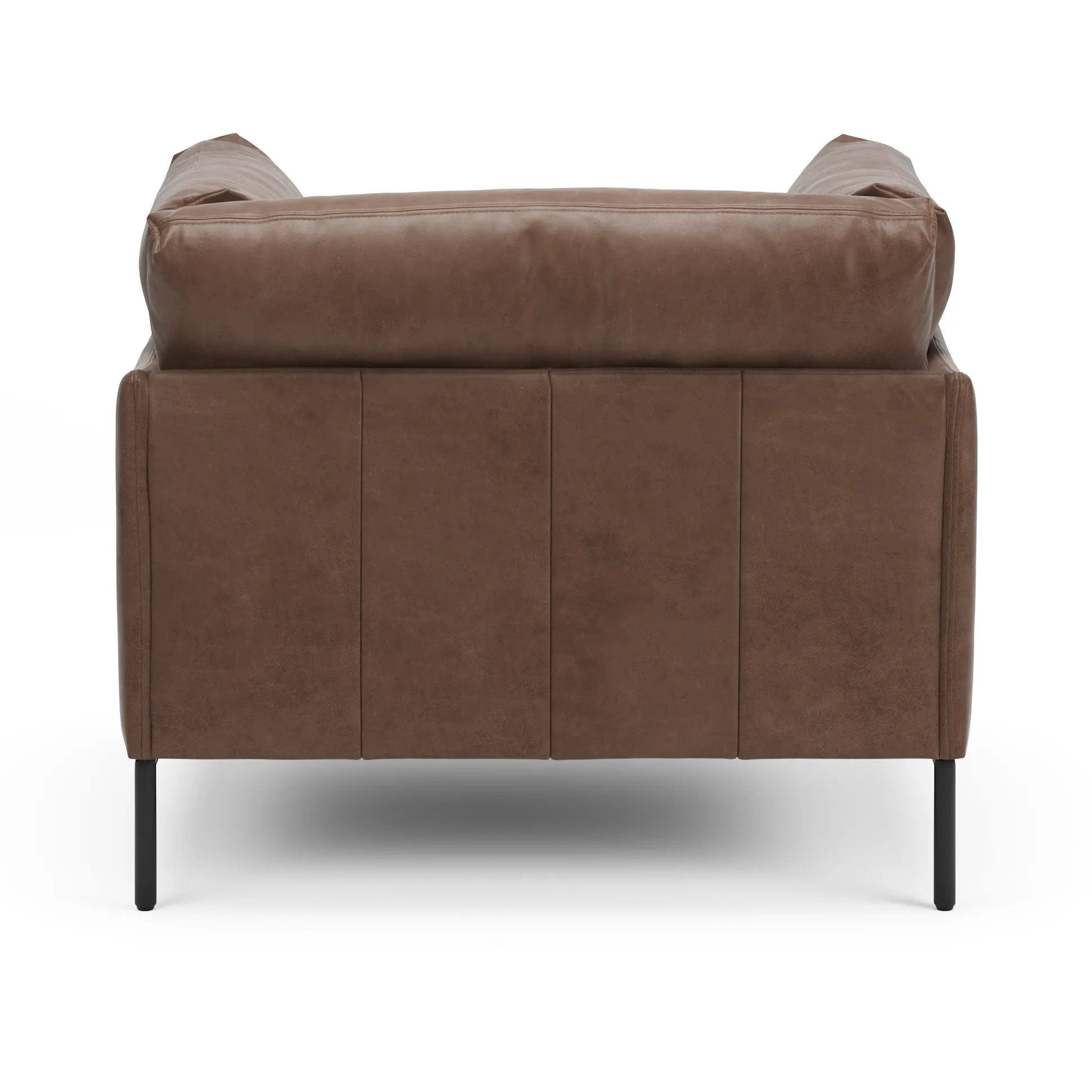 Charme Chocolate 40" Leather Lounge Chair - Coast Consignment