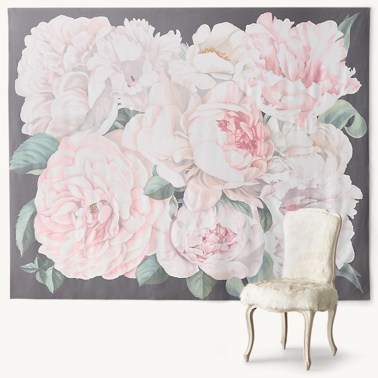 RH Blossom Grand Canvas Wall Tapestry - Coast Consignment