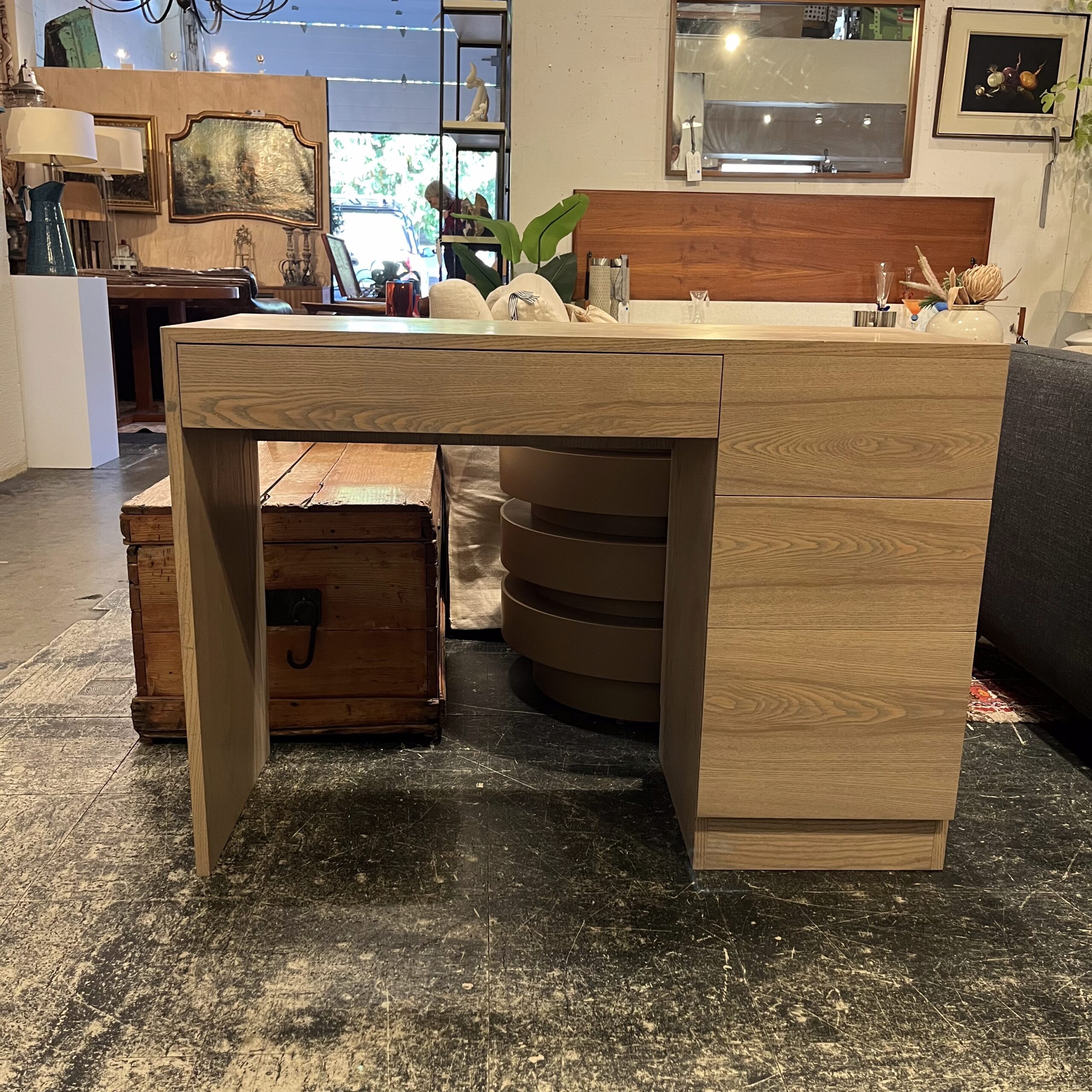 Custom Made Ash Wood Vanity - Coast Consignment
