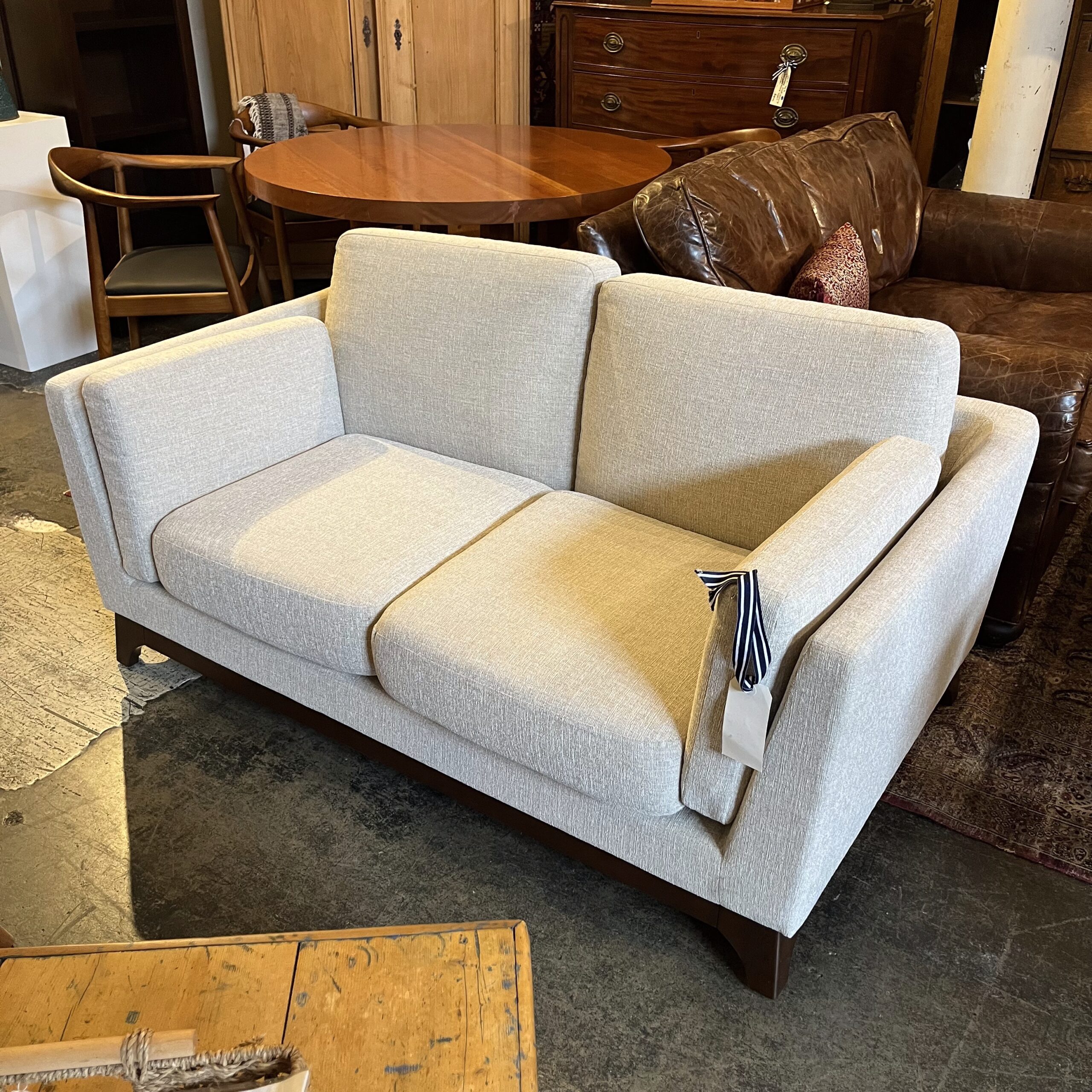 Chalk Grey Loveseat - Coast Consignment