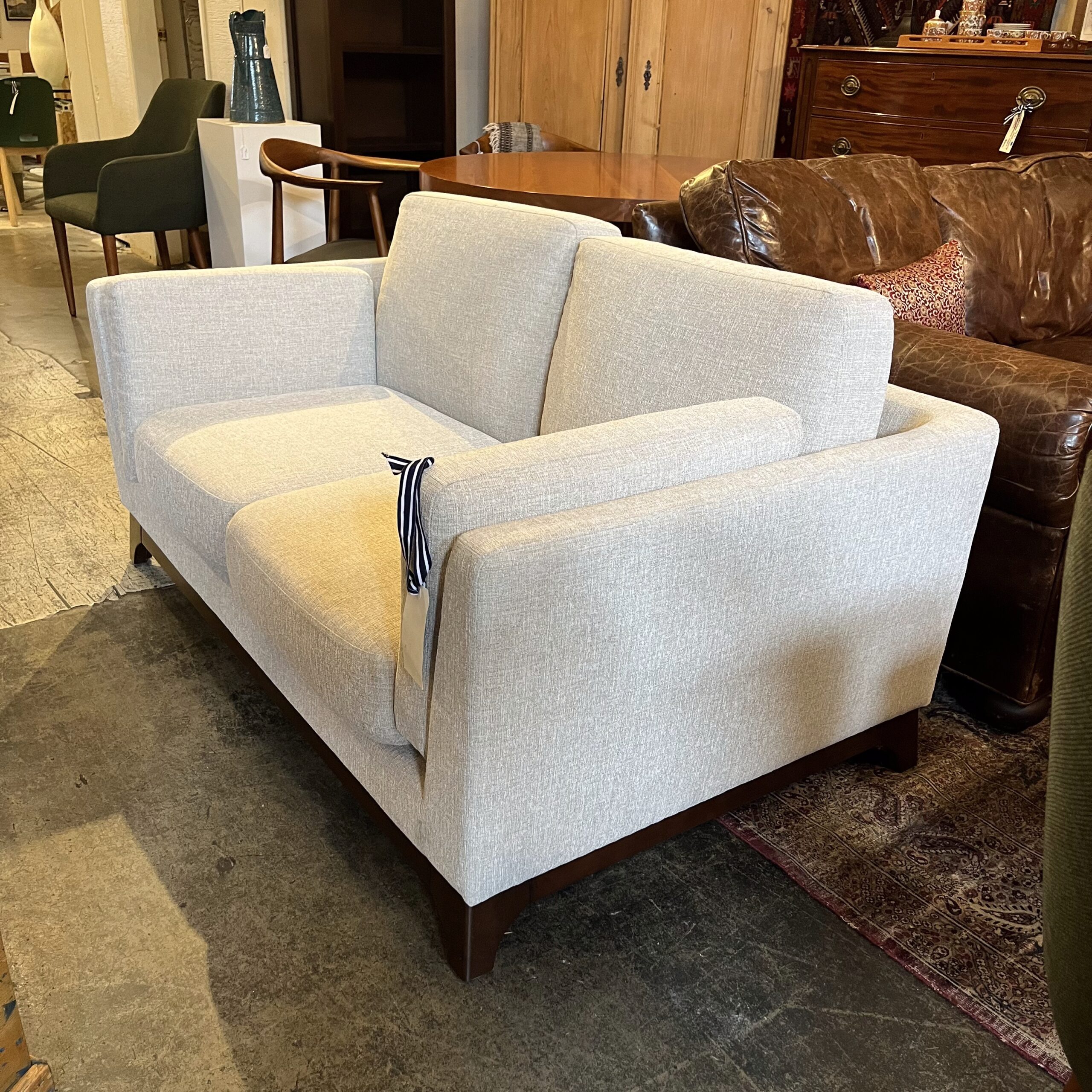 Chalk Grey Loveseat - Coast Consignment