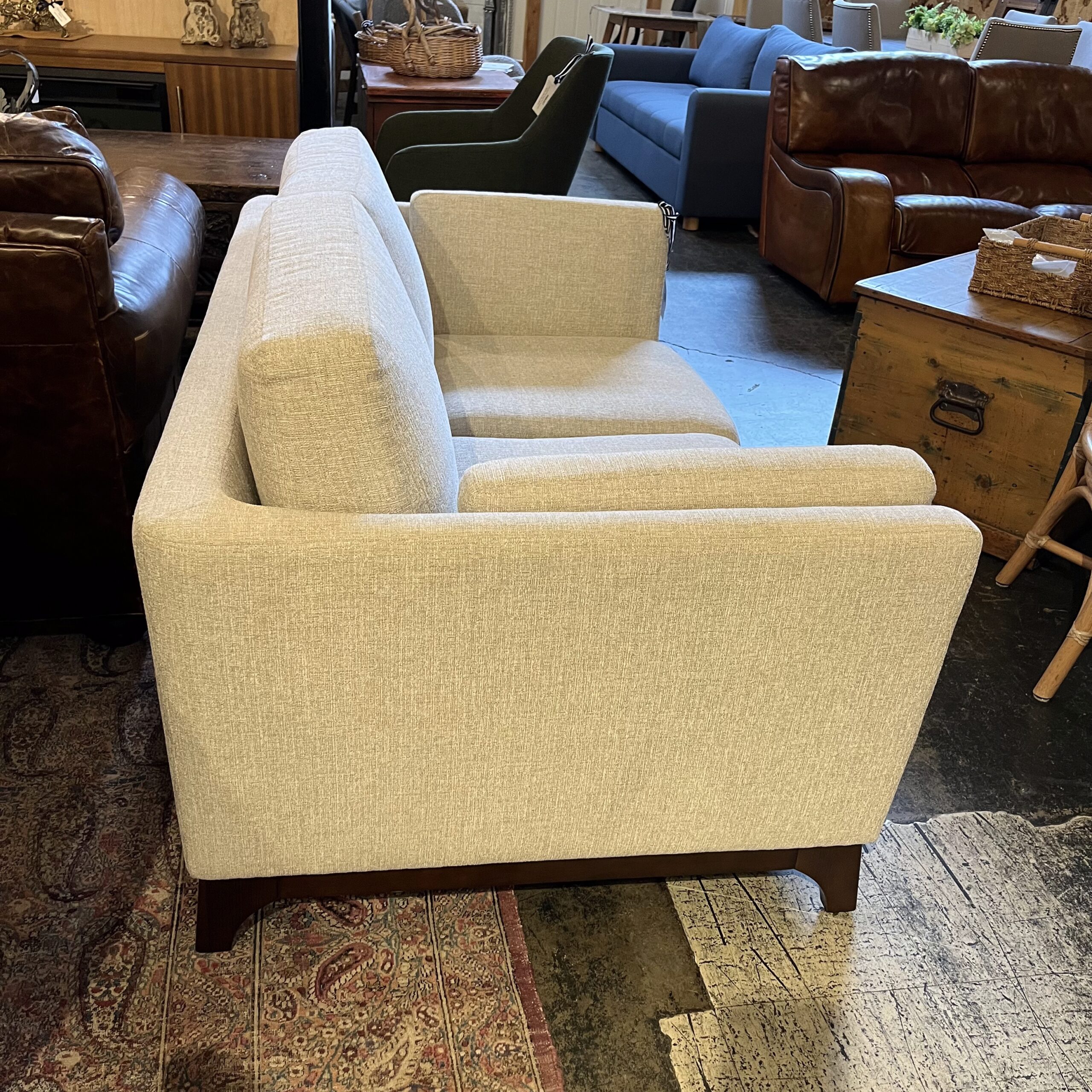 Chalk Grey Loveseat - Coast Consignment