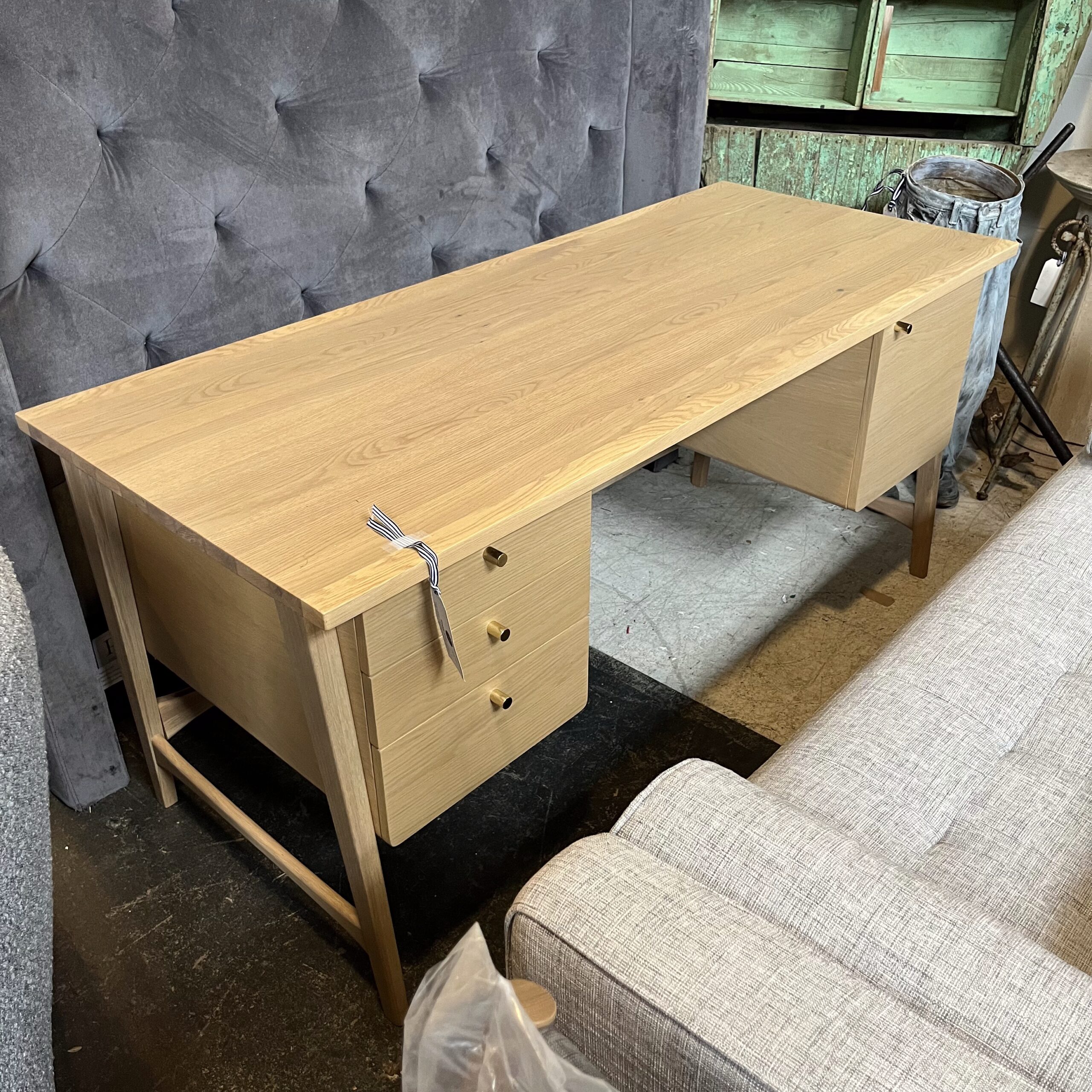White Oak Executive Desk - Coast Consignment